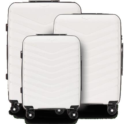 Ensemble de 3 valises Wings PHOENIX polypropylène NOIR