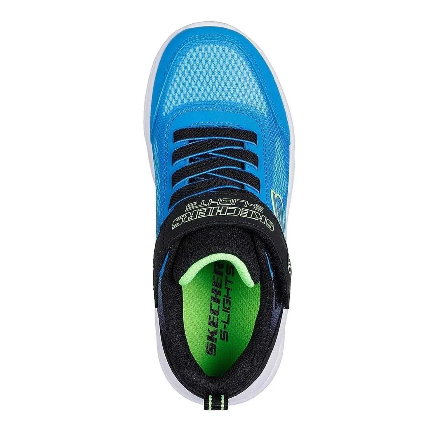 Scarpe Sportive Punta RotondaRagazzi Skechers S Lights Blu Nero 4/6