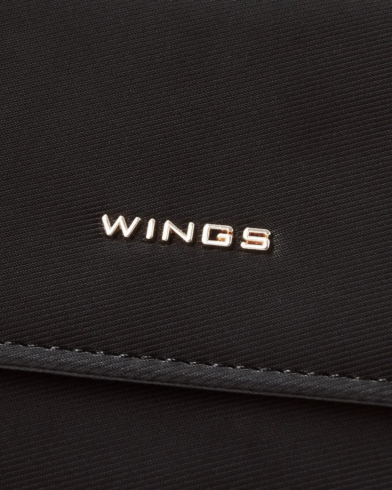 Damesportemonnee WINGS WILLOW klein elegant ZWART 5/6