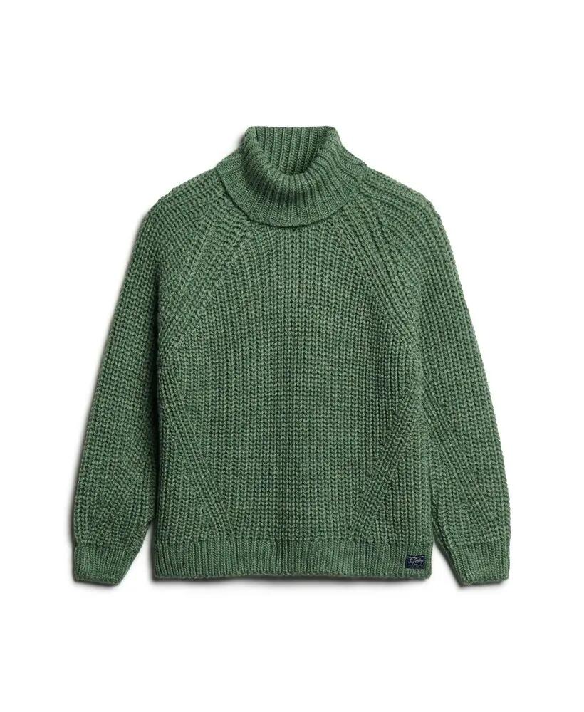 Camisola de gola rulê solta para mulheres com costura Superdry 6/6