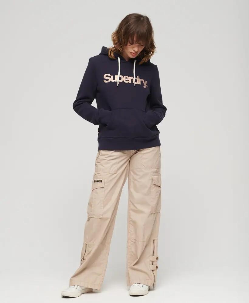 Camisola com capuz para mulher Superdry Metallic Core 5/6