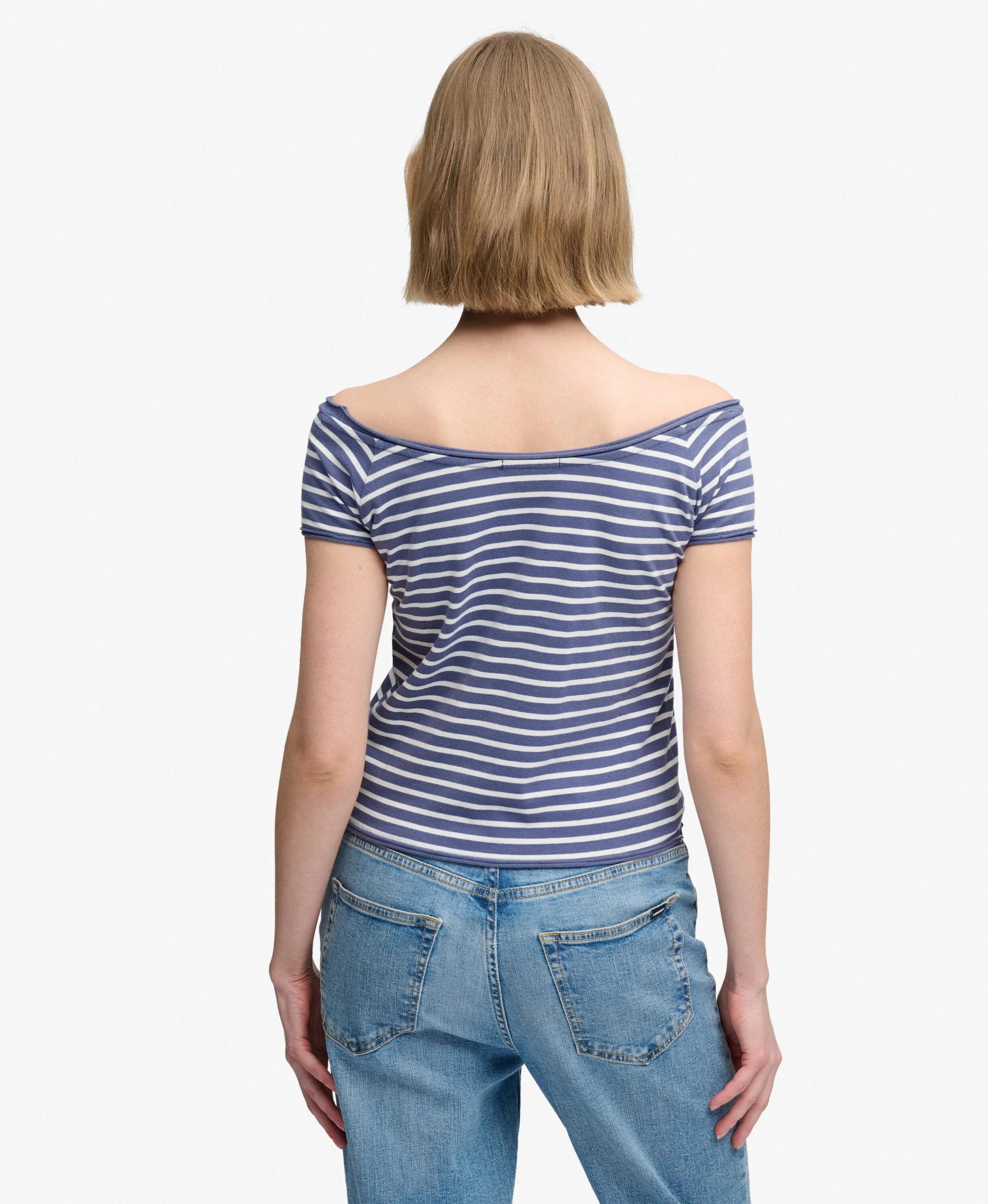 Top t-shirt bardot z odkrytymi ramionami dla kobiet Superdry 5/7