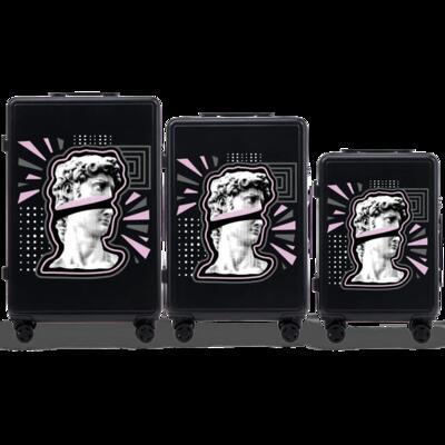 Set van 3 wings abs+ customized black popiersie-koffers