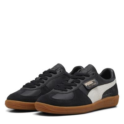 Palermo leren sportschoenen voor heren (zwart/gum)