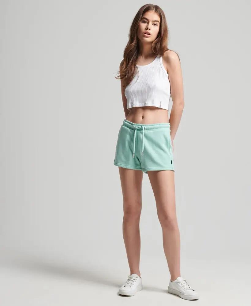 superdry Calções Jersey Logo Vintage em Algodão Biológico – Minted Marl 2/5