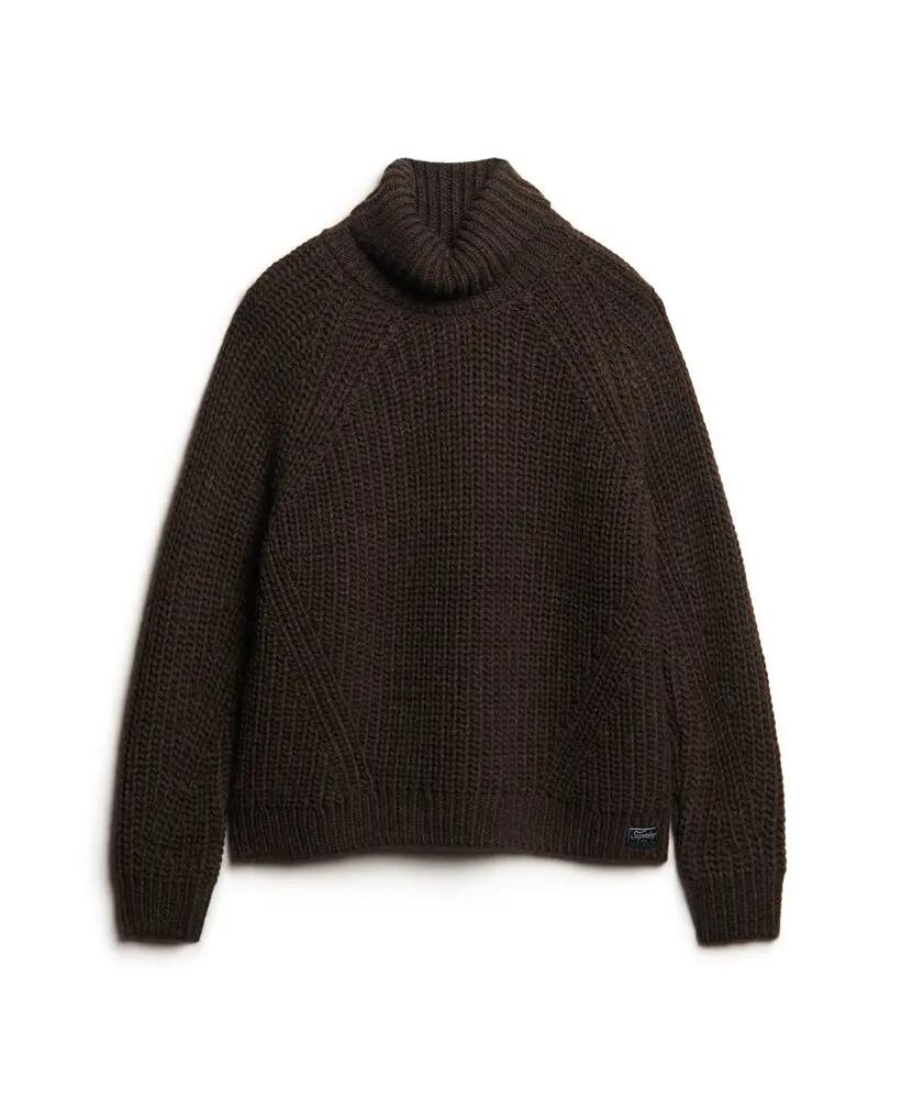 Lockerer Pullover mit Rollkragen und Steppnähten Frau Superdry 7/7