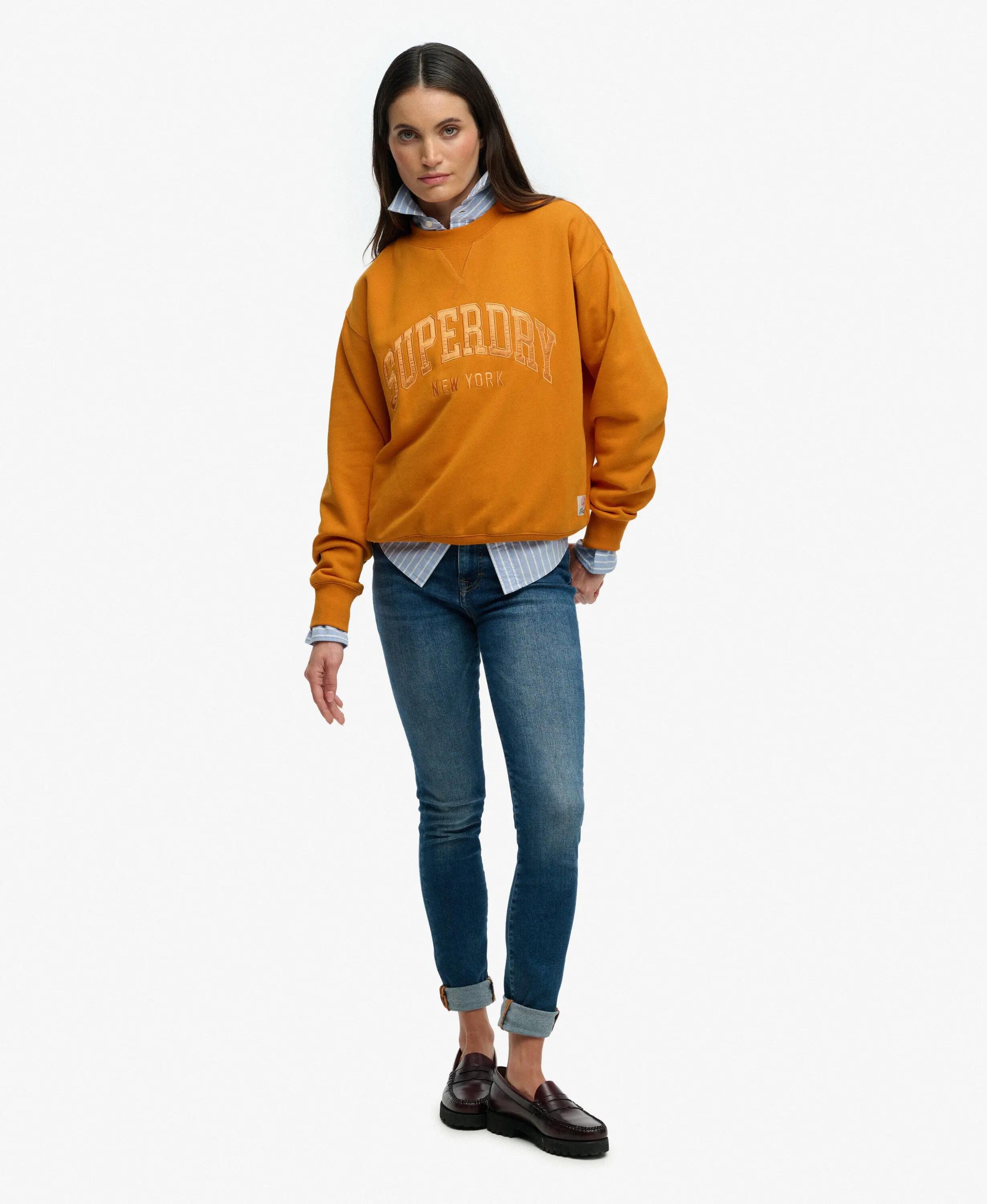 Sweatshirt mit Rundhalsausschnitt, Damen Superdry Varsity 3/6