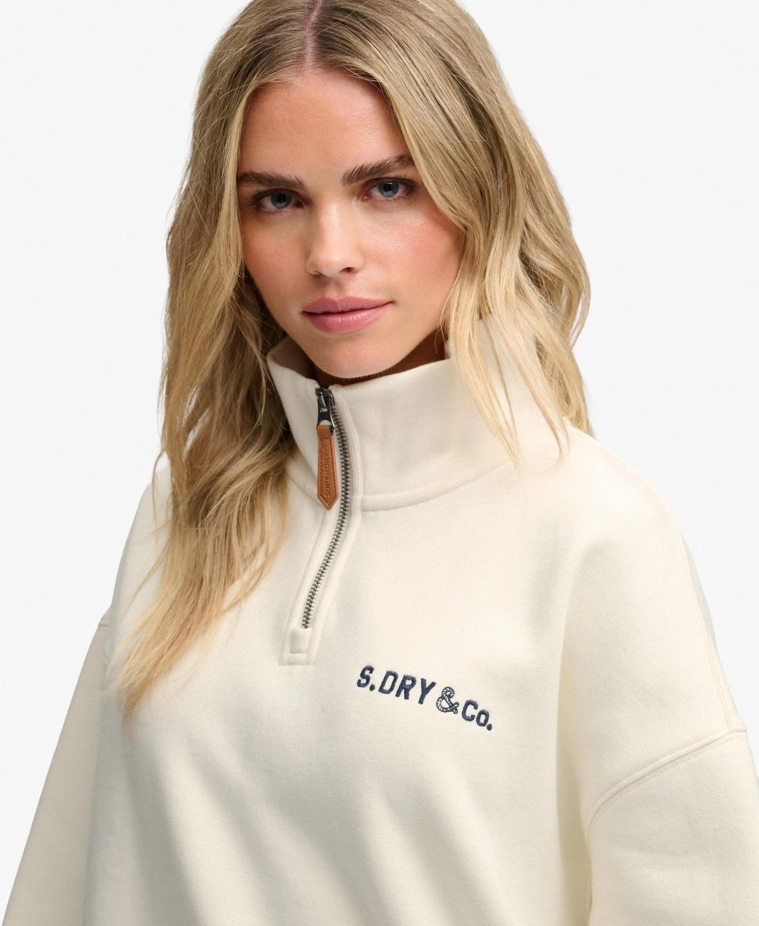 Camisola com meio fecho para mulher Superdry Heritage Nautical 5/7