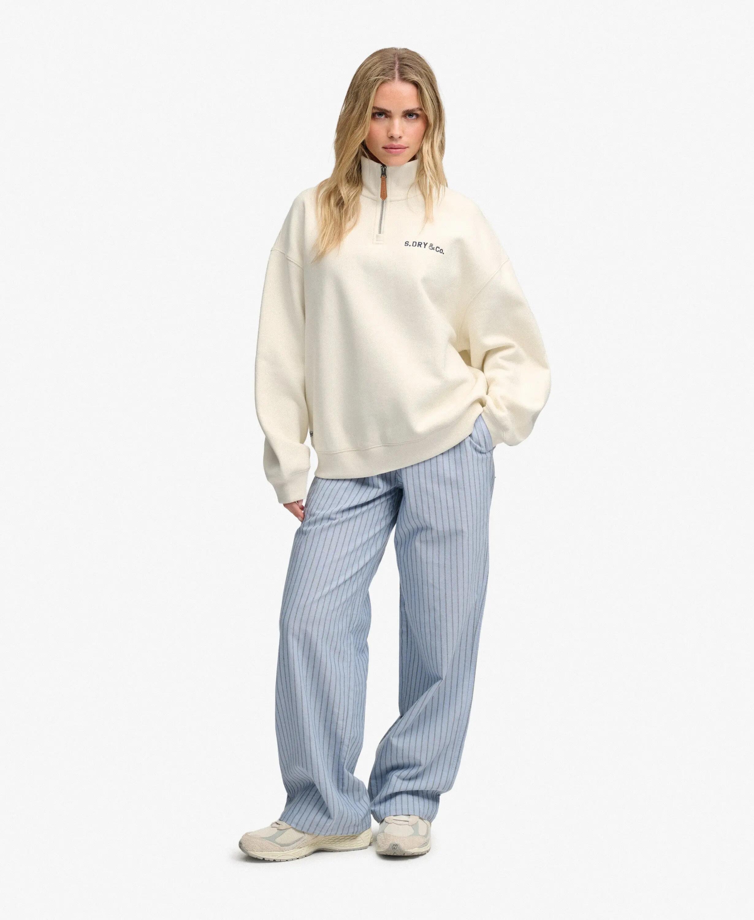 Camisola com meio fecho para mulher Superdry Heritage Nautical 4/7