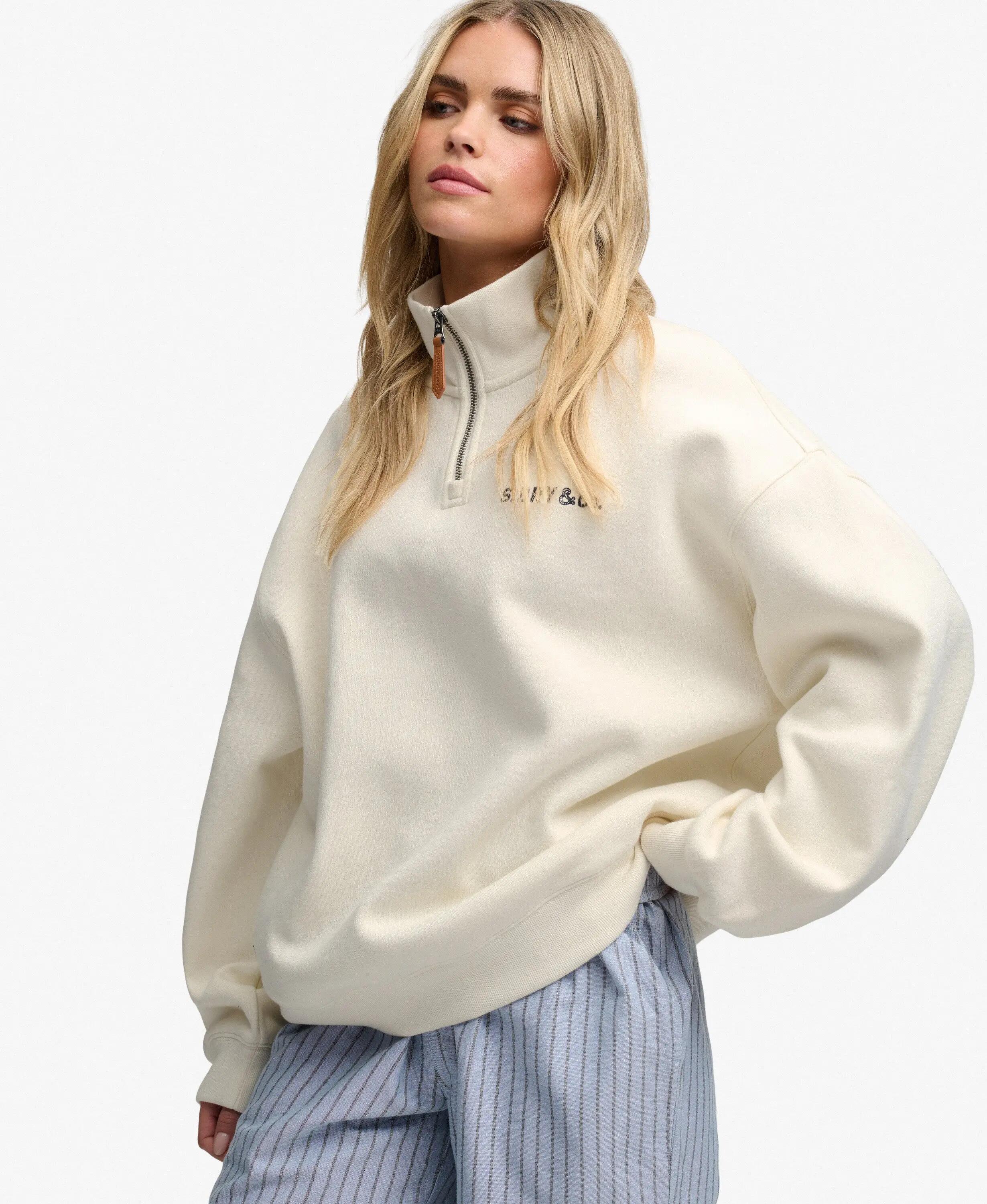 Camisola com meio fecho para mulher Superdry Heritage Nautical 3/7