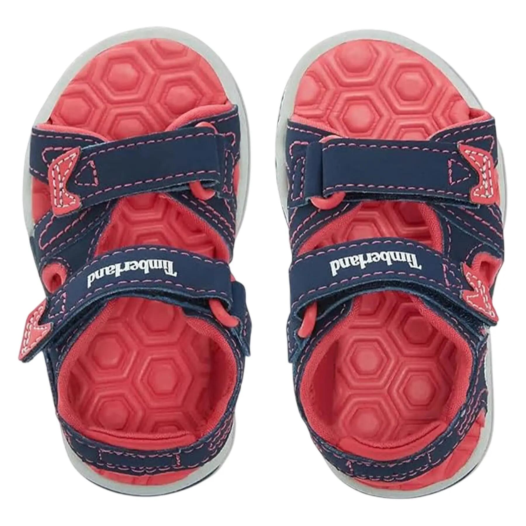Sandalen für Kleinkind, Flach Kinder Marine 3/6