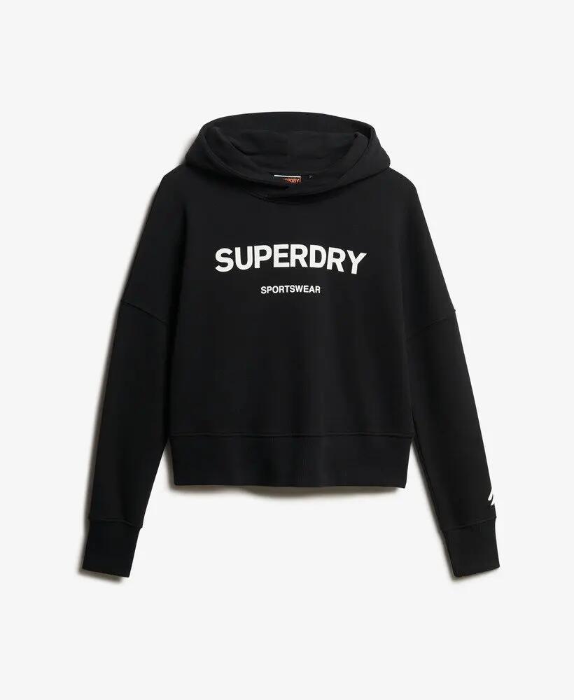 Sweatshirt court droit à capuche femme Superdry Core Sport 6/6