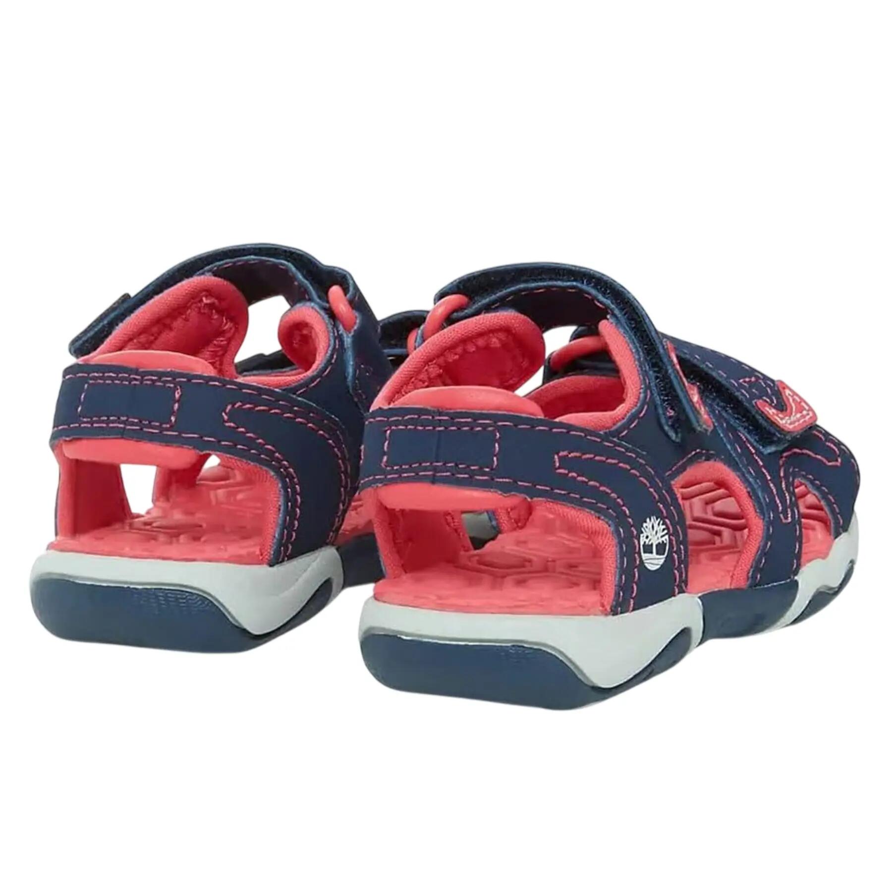 Sandalen für Kleinkind, Flach Kinder Marine 2/6