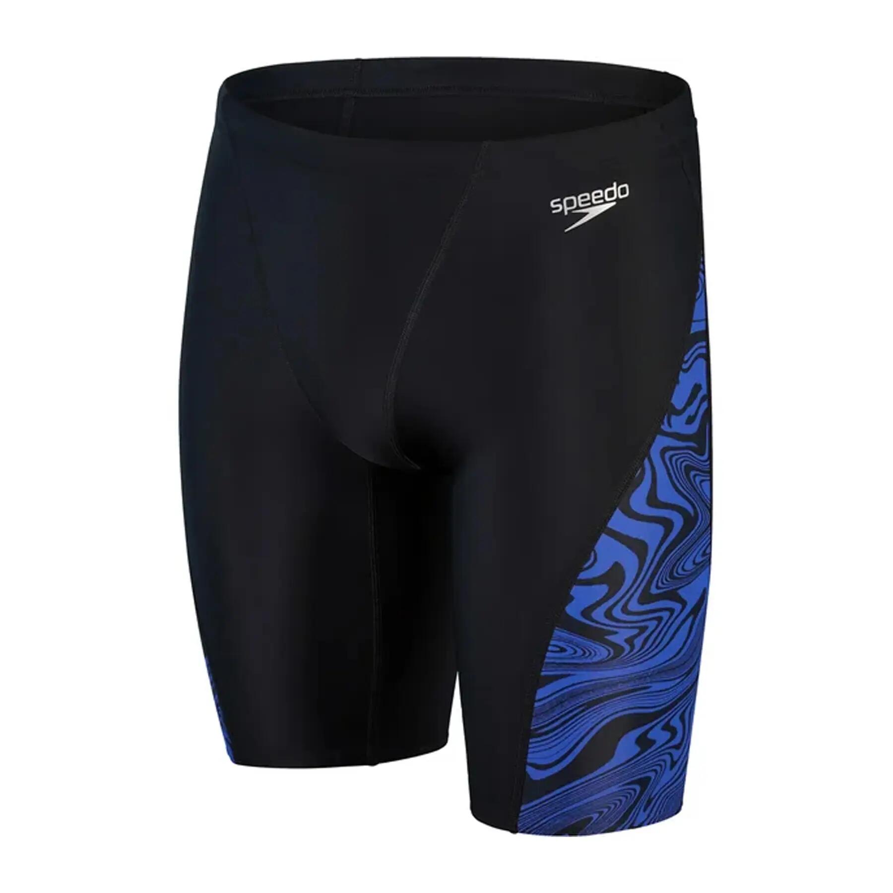 Jammer De Natation Motif/style Effet Marbré Homme (Noir / Bleu Marbré) 2/6