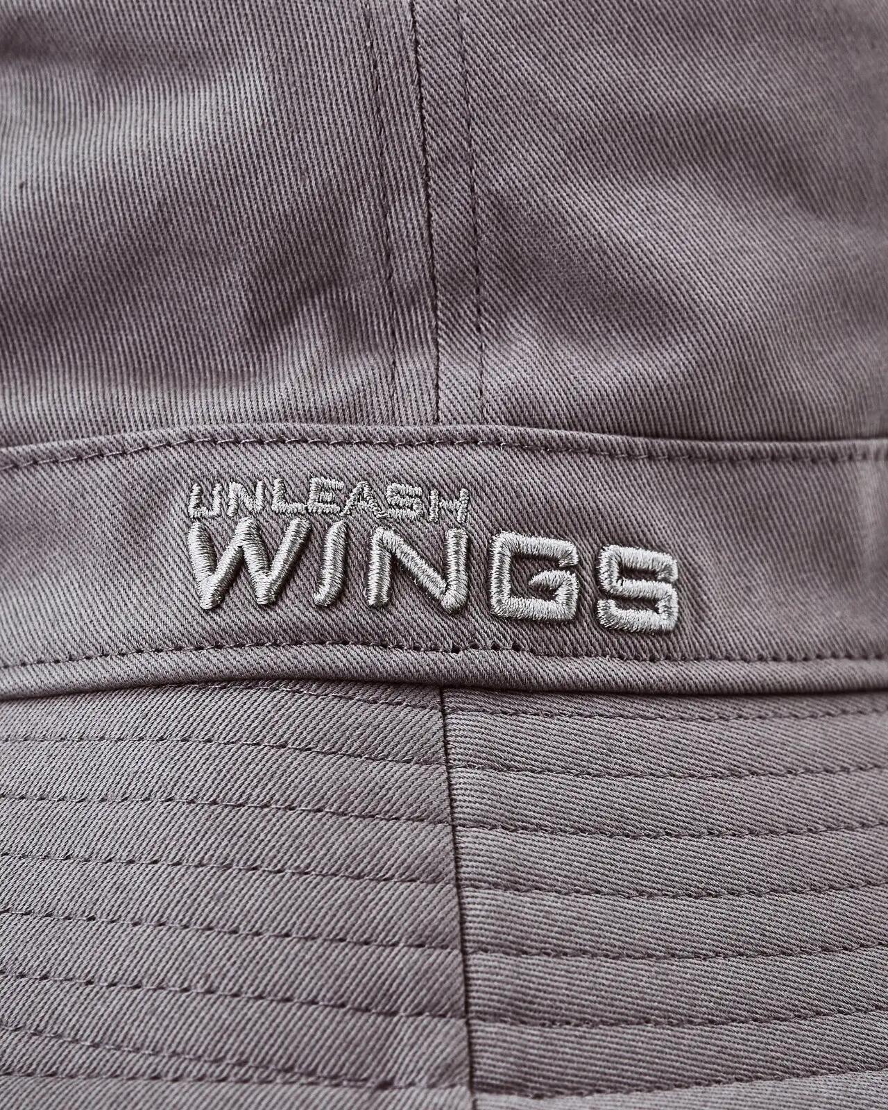 Bucket Hat WINGS UNLEASH katoenen hoed GRIJS 5/5