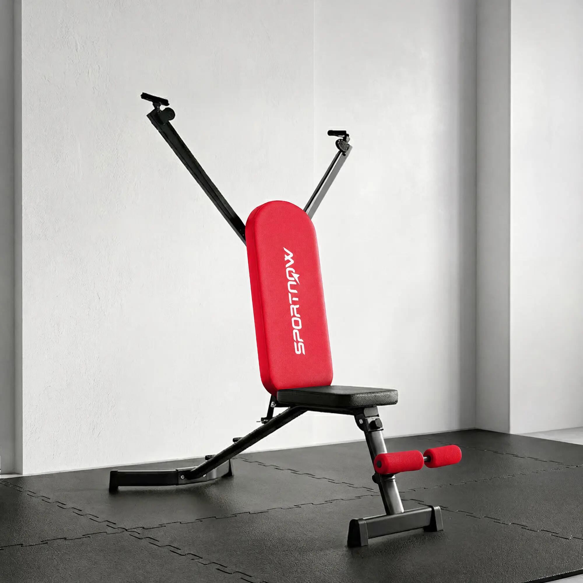 Banco de musculação 135x130x107 cm vermelho SPORTNOW 2/4