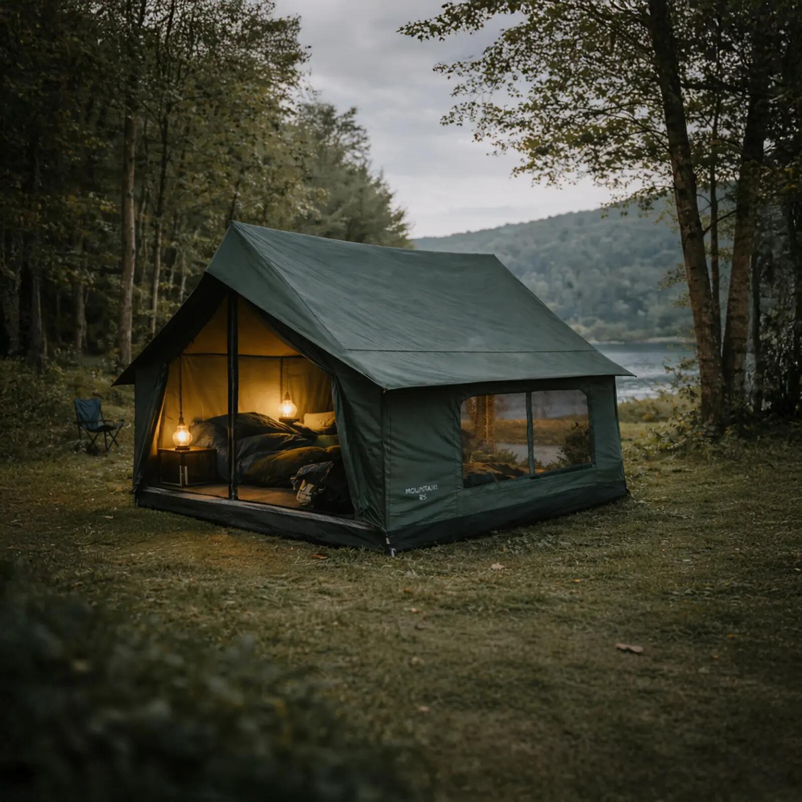 Tenda familiare Pinehouse III Tenda da campeggio per 5 persone in cotone 3/7