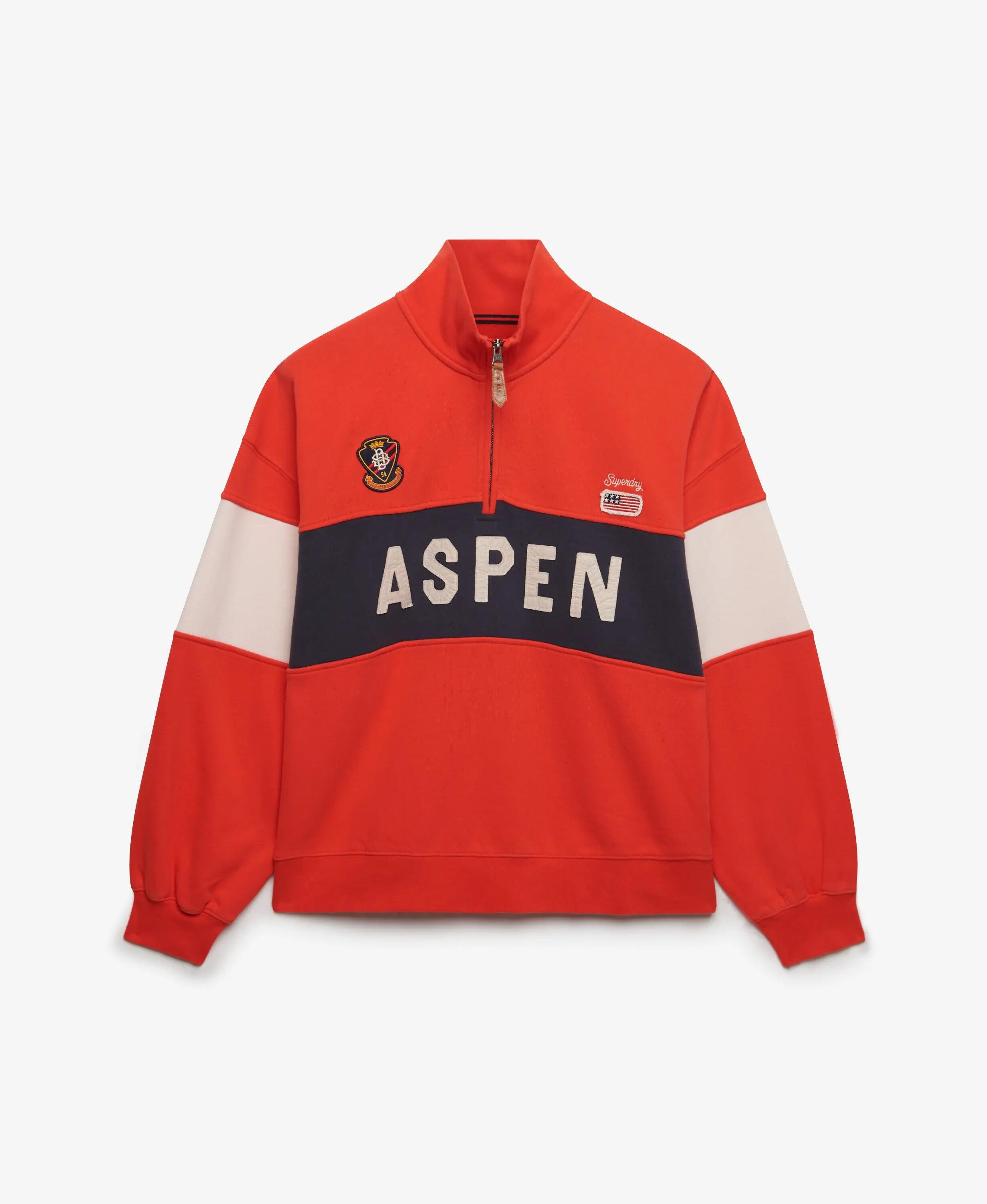 Trui met halve rits voor dames Superdry Preppy 6/6