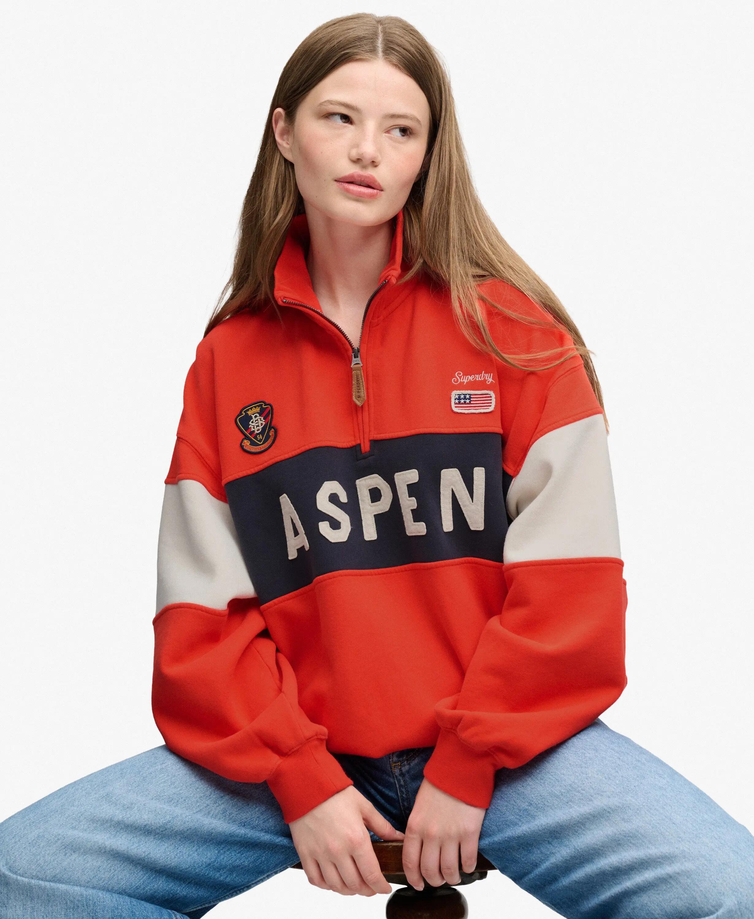 Trui met halve rits voor dames Superdry Preppy 4/6