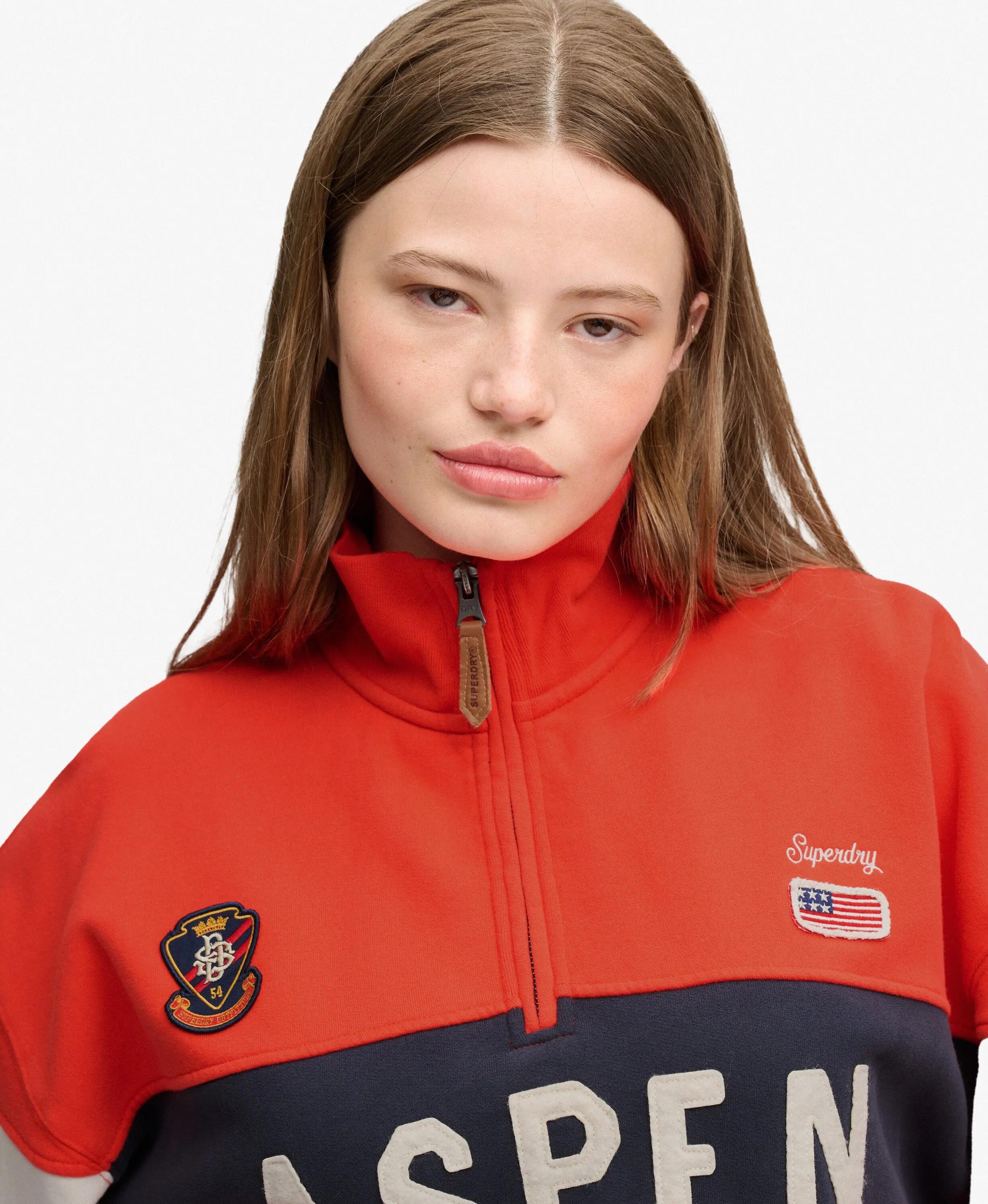 Trui met halve rits voor dames Superdry Preppy 3/6