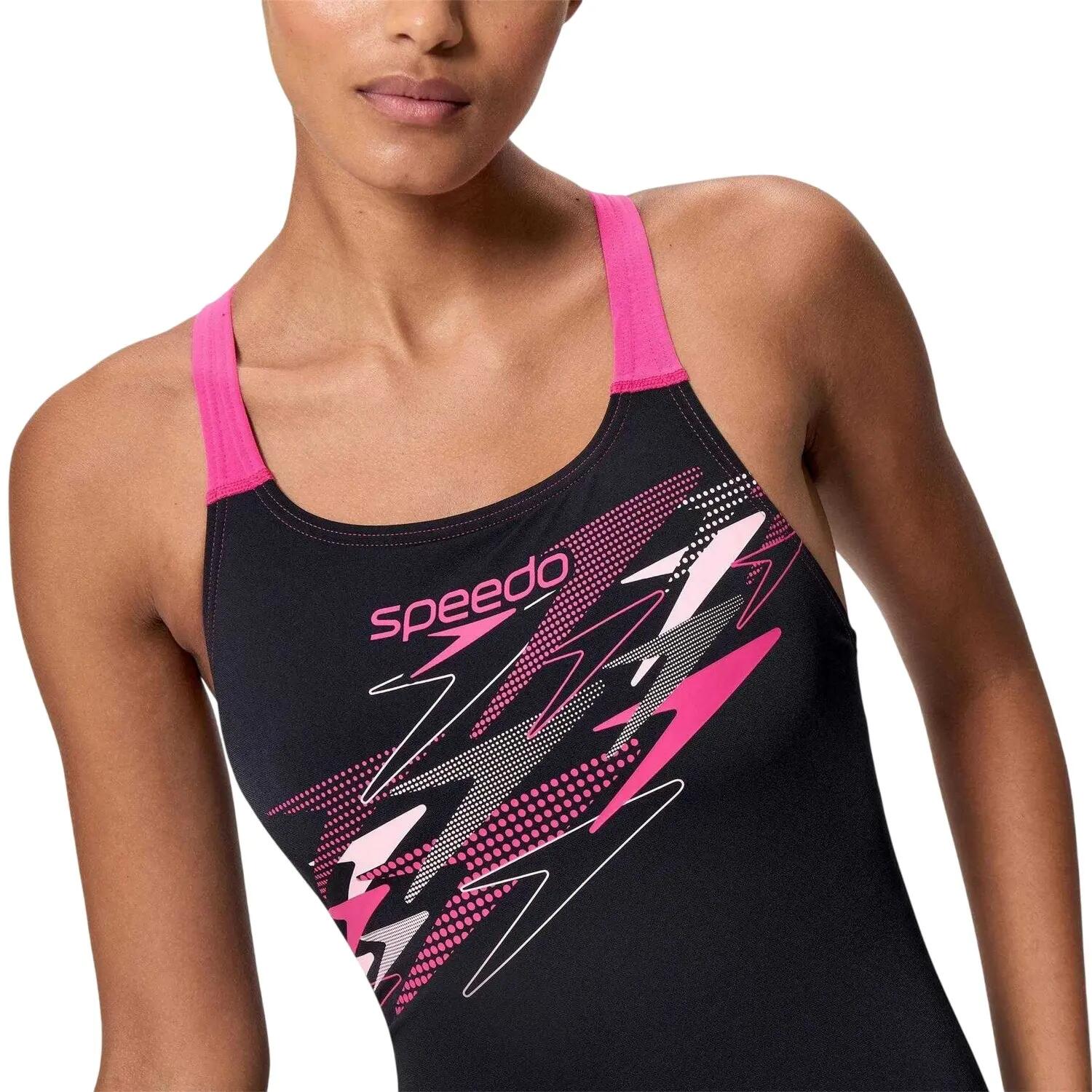 "Medalist" Badeanzug für Damen Anthrazit/Pink 4/7