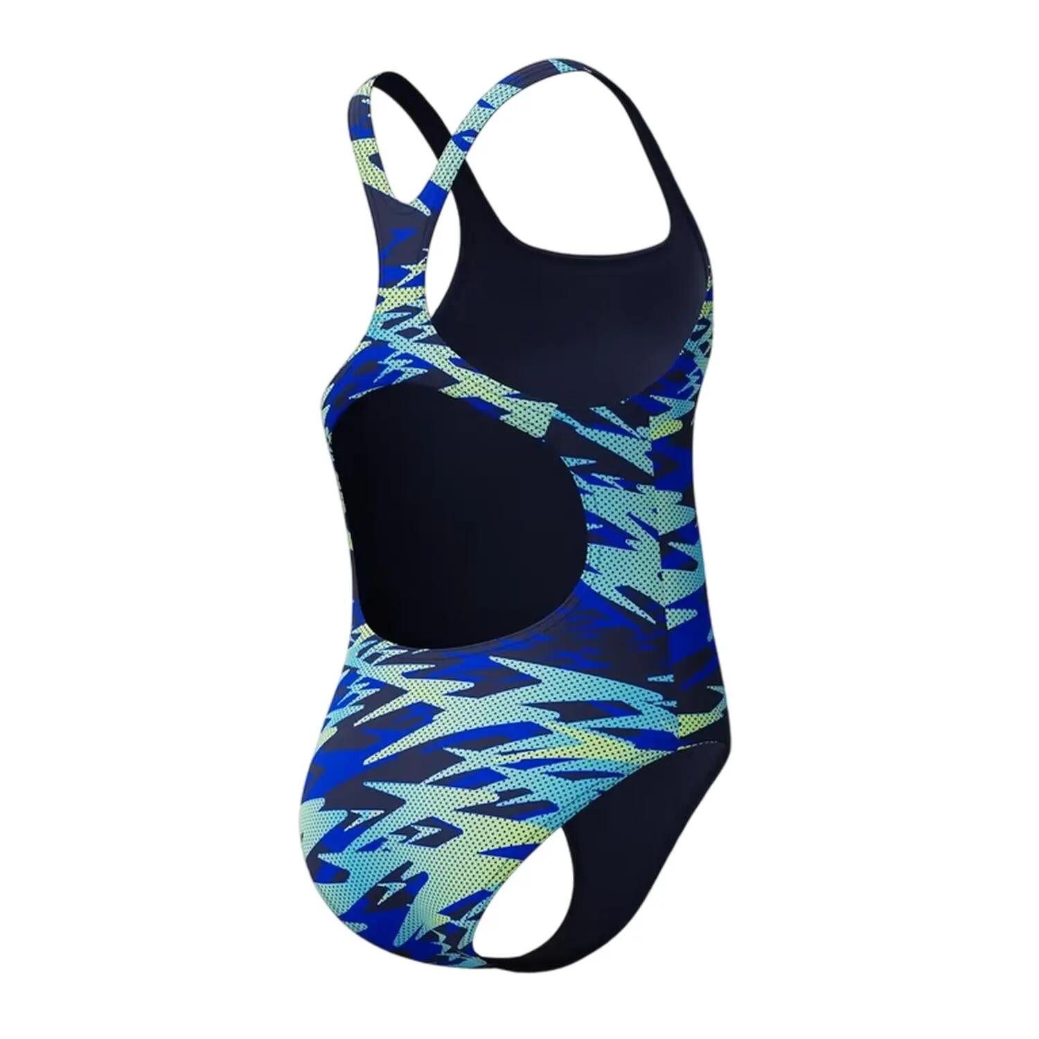 Maillot De Bain 1 Pièce Motif/style Imprimé HYPERBOOM MEDALIST Fille (Bleu Foncé 4/4