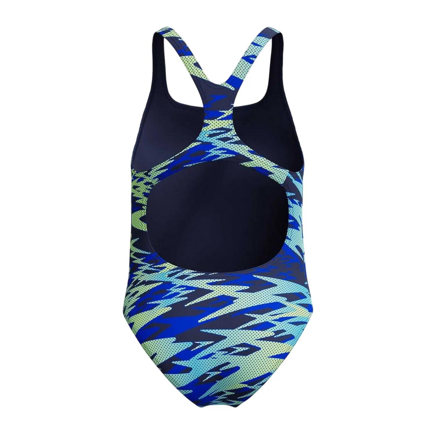 Maillot De Bain 1 Pièce Motif/style Imprimé HYPERBOOM MEDALIST Fille (Bleu Foncé 2/4