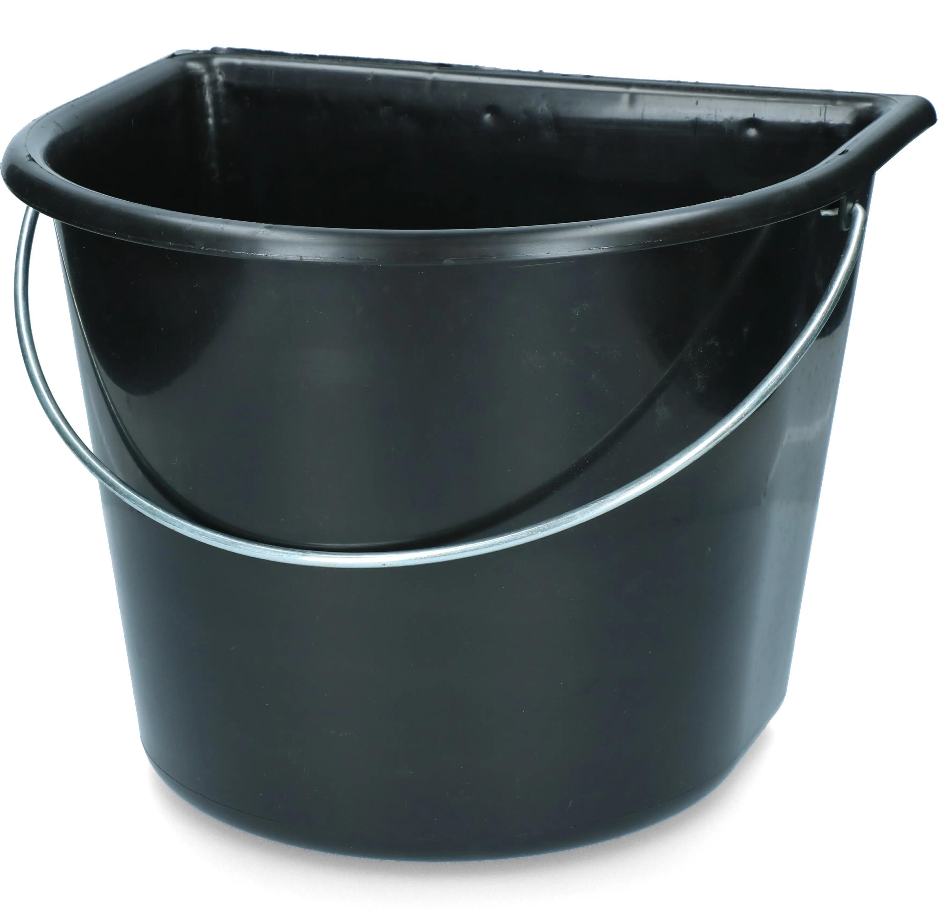 Secchio con lato piatto 15 l Nero 1/3