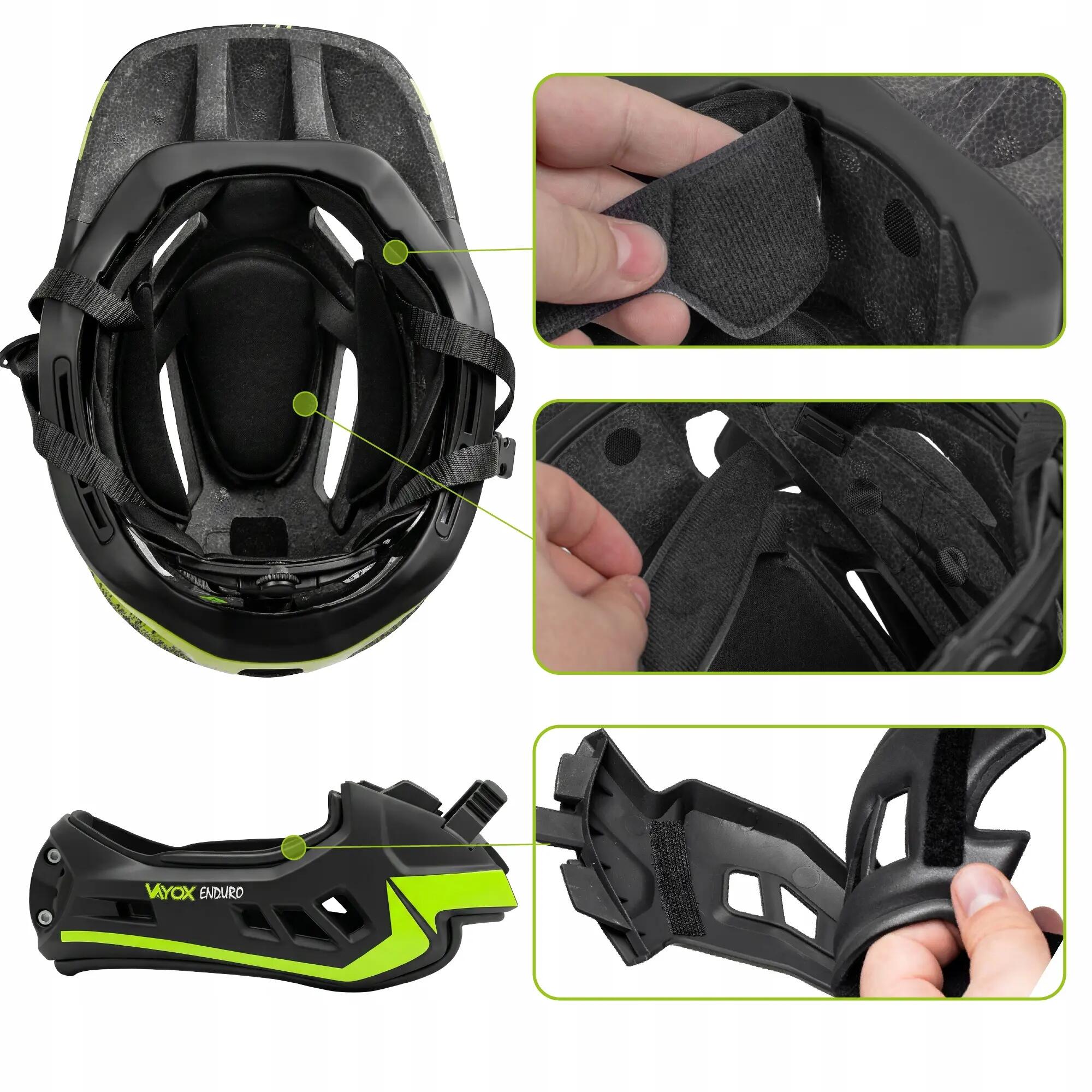 Vayox Enduro VA0421 MTB fietshelm full face 12/16