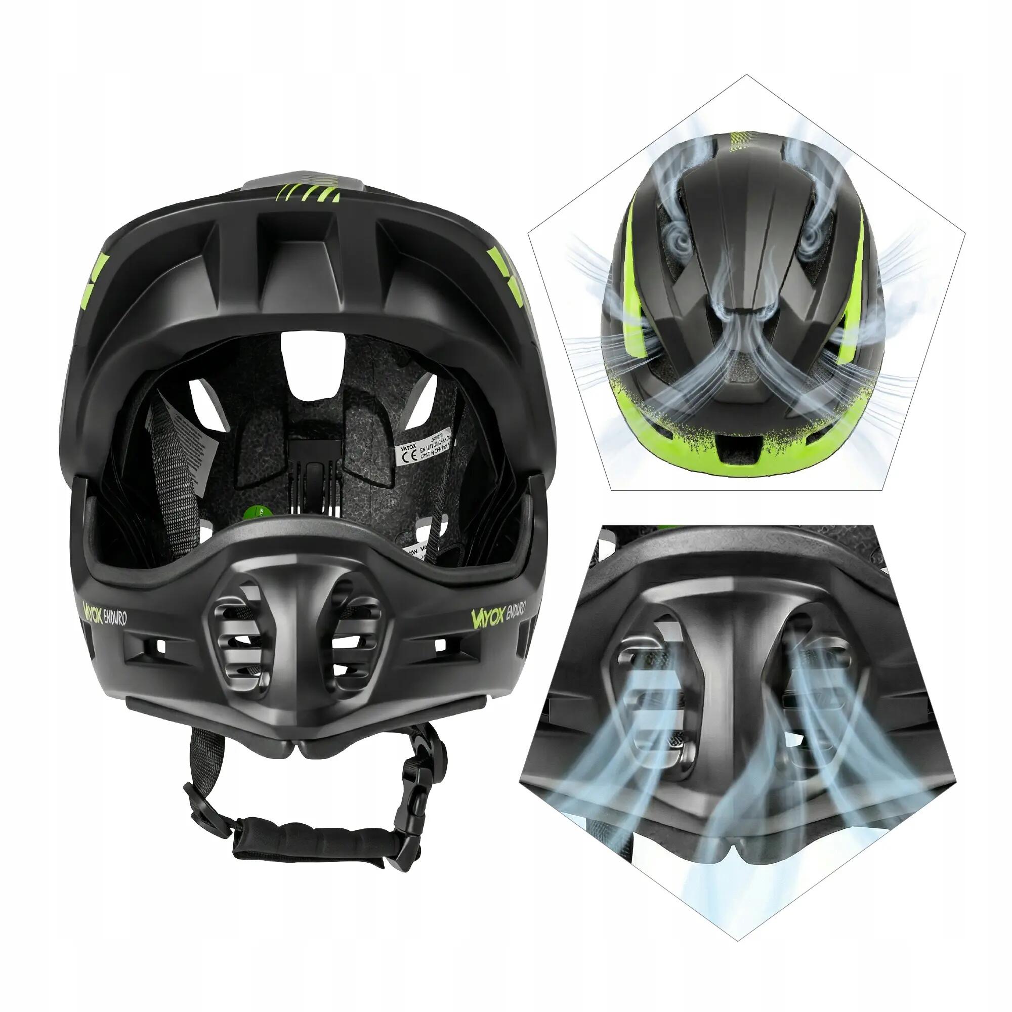 Kask rowerowy Mtb Fullface Enduro Vayox 9/16