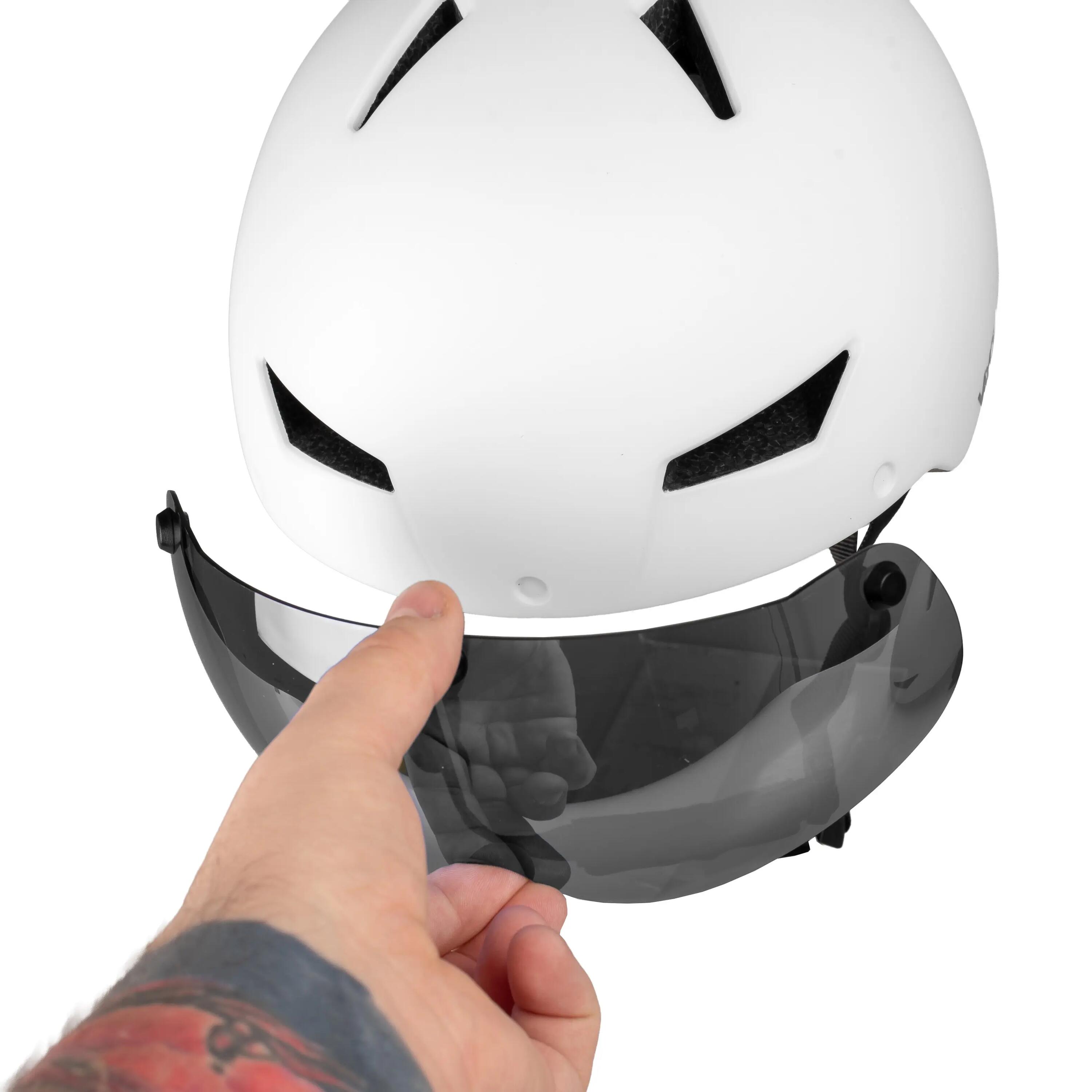 Helm für Fahrrad Roller Vayox Street VA0423 mit Visier und LED-Leuchte 55-58cm 10/16