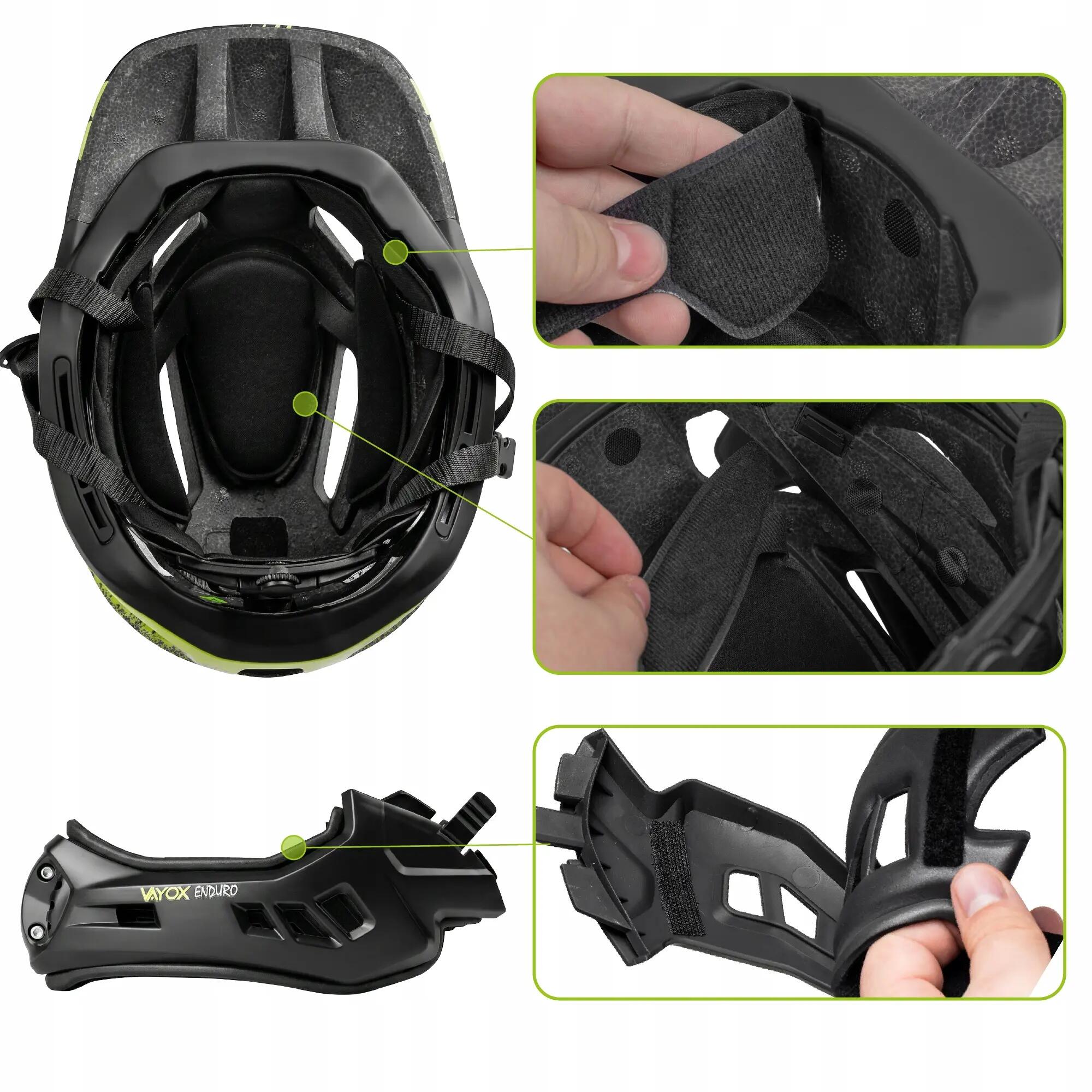Kask rowerowy Mtb Fullface Enduro Vayox 12/16