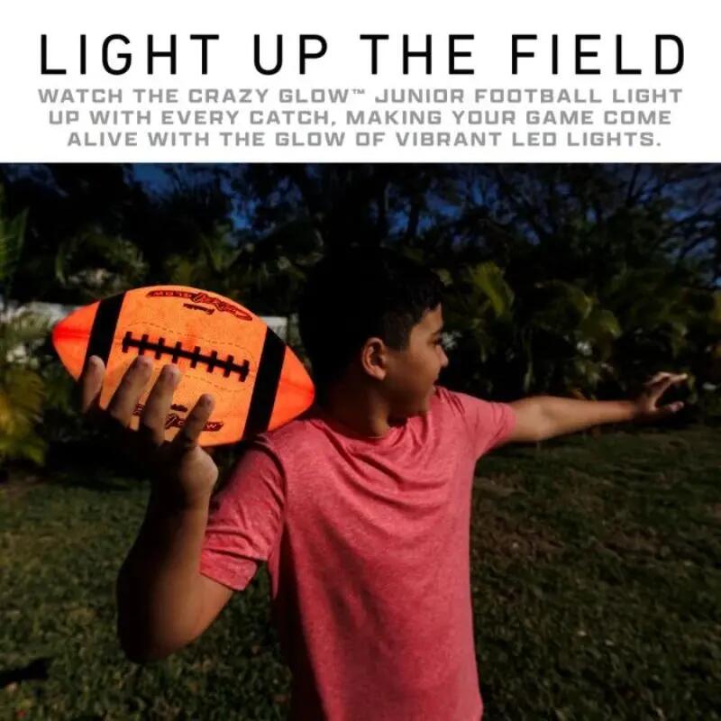Franklin Crazy Glow Led LIght Up Rub Football - Junior 4/5