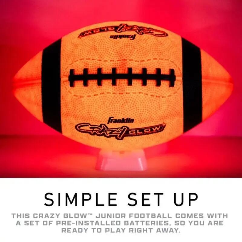Franklin Crazy Glow Led LIght Up Rub Football - Junior 3/5