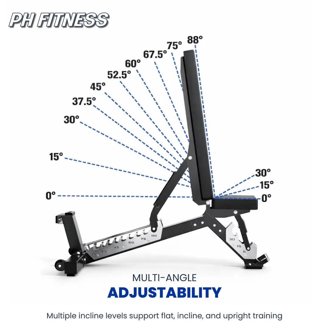 Banco ajustável EXPERT046 400 kg | PH Fitness 3/8