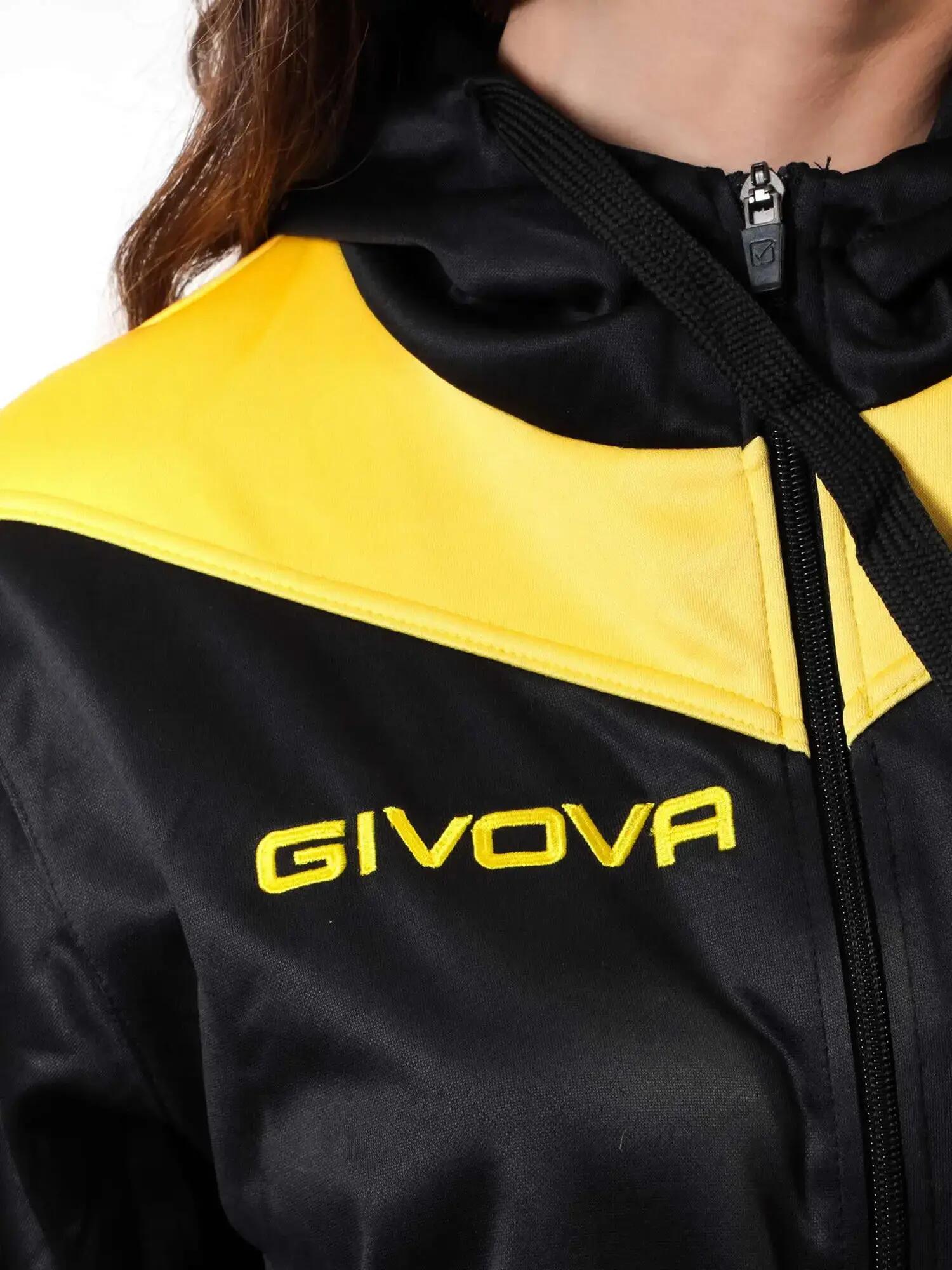 Chandal adulto fútbol con capucha Roma Negro Amarillo 5/5