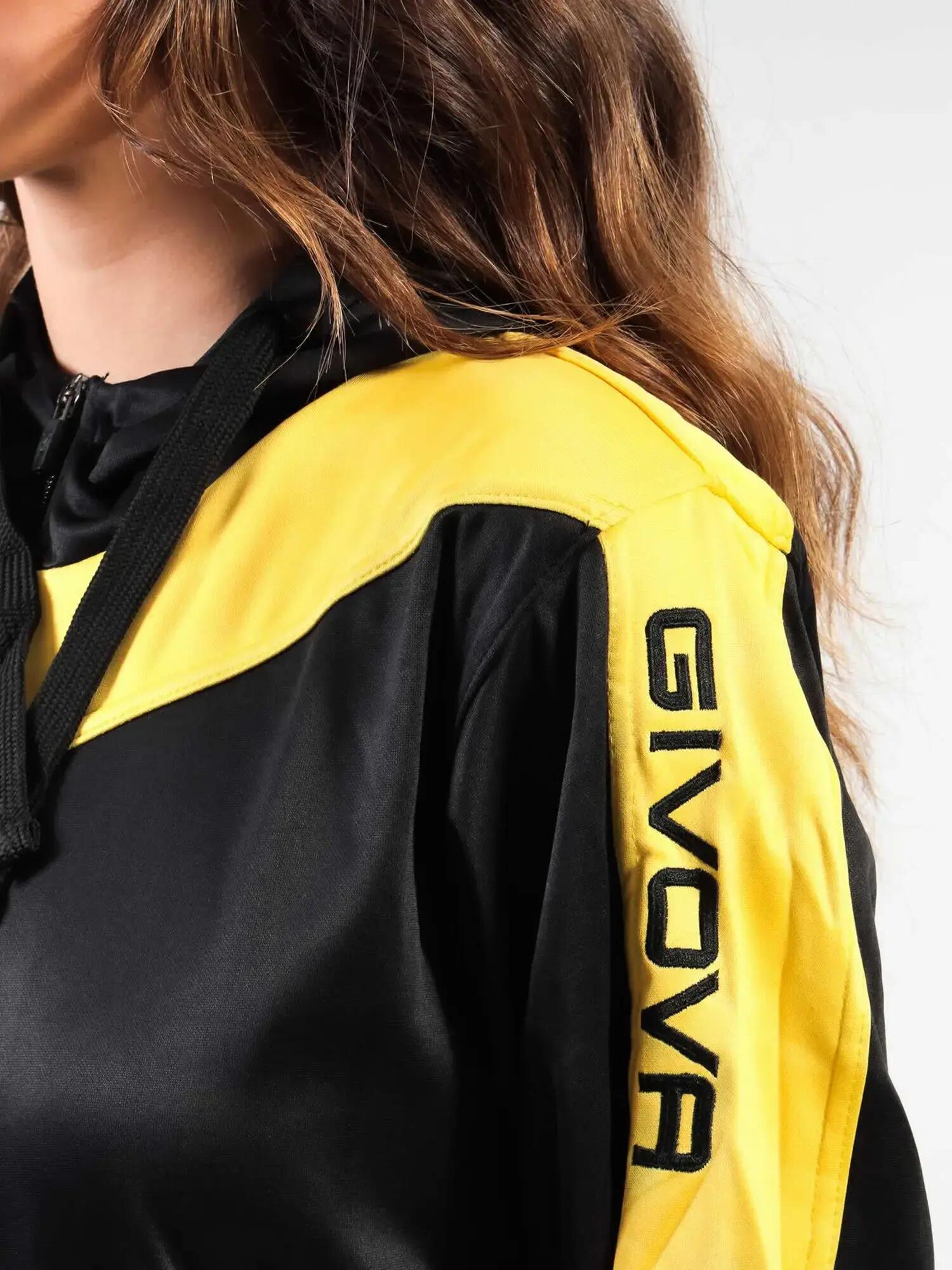 Chandal adulto fútbol con capucha Roma Negro Amarillo 4/5