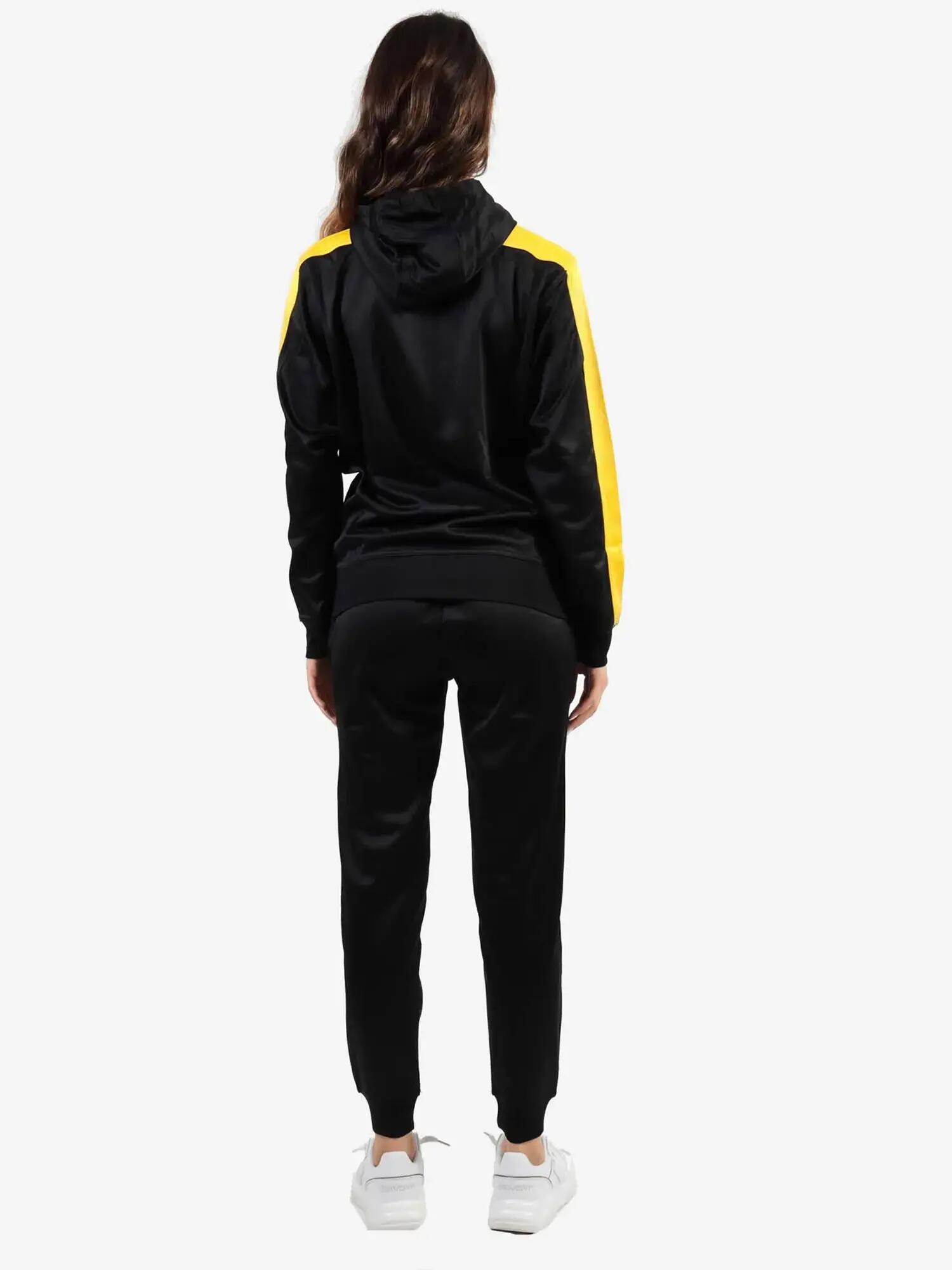 Chandal adulto fútbol con capucha Roma Negro Amarillo 3/5