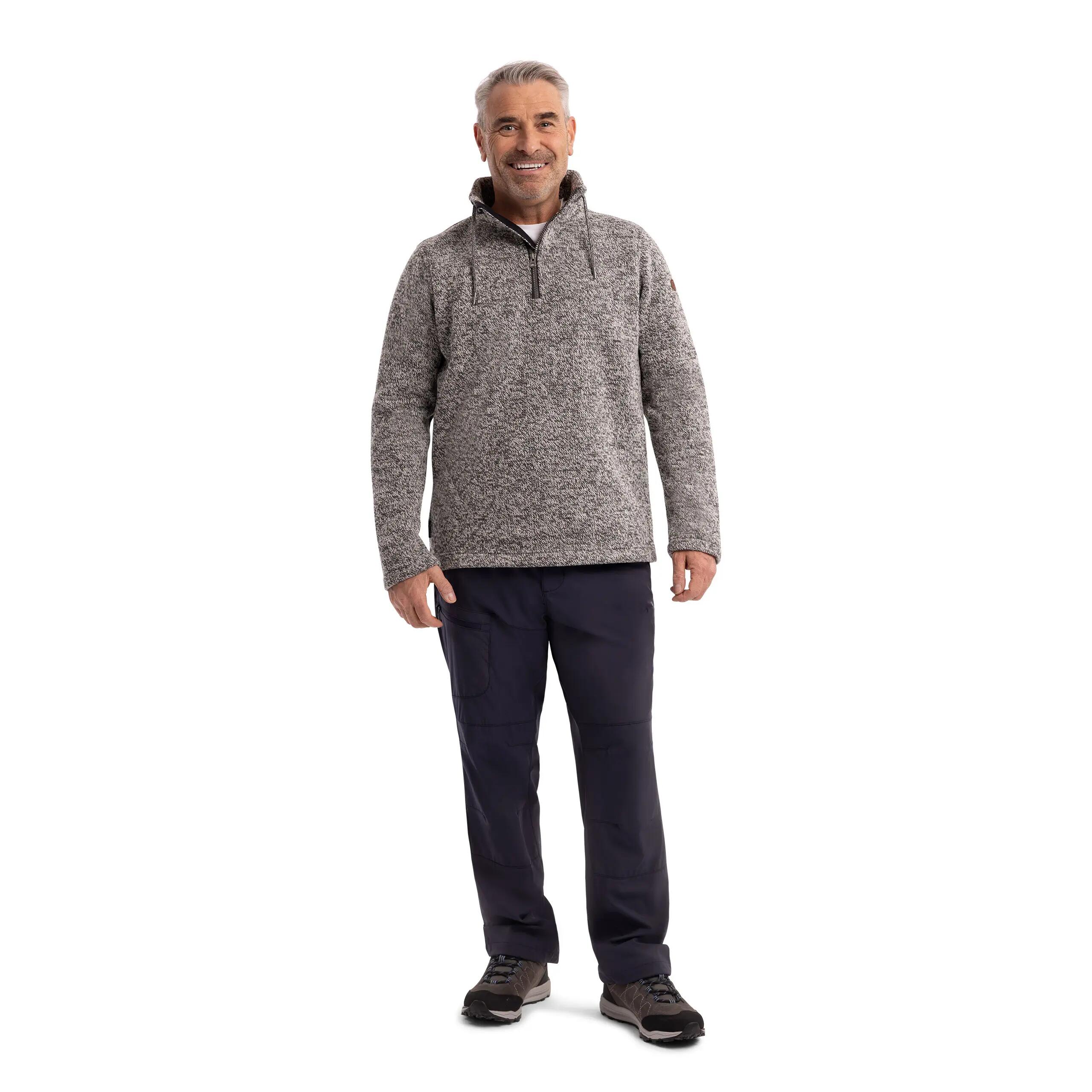 Men 1/2 Zip Sweater Micro Fleece Pullover Top Paythorne 1/5