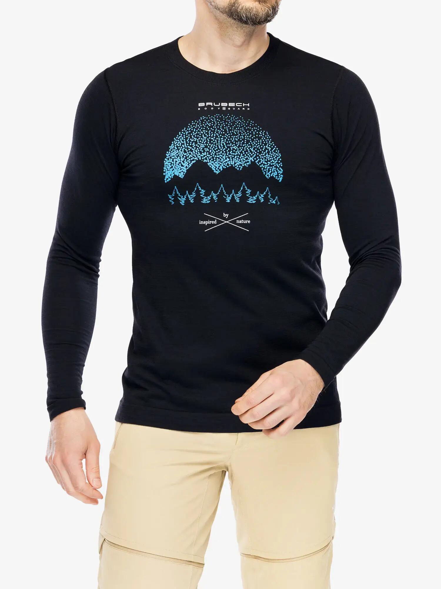 Koszulka męska z długim rękawem wełniana Brubeck OUTDOOR WOOL PRO 5/7