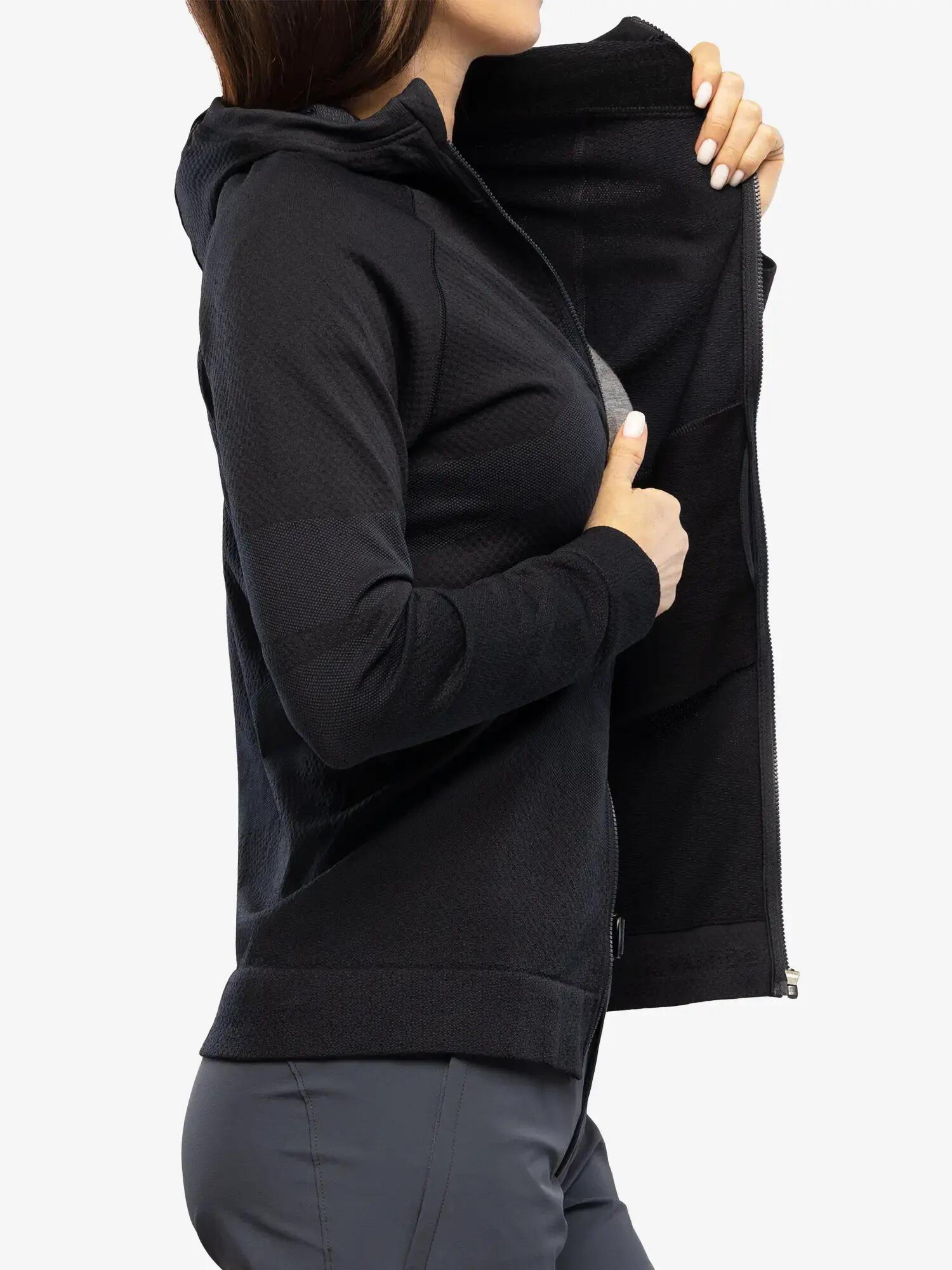 Bluza damska wełniana z kapturem Brubeck THERMO WOOL by Pustelnik 6/7
