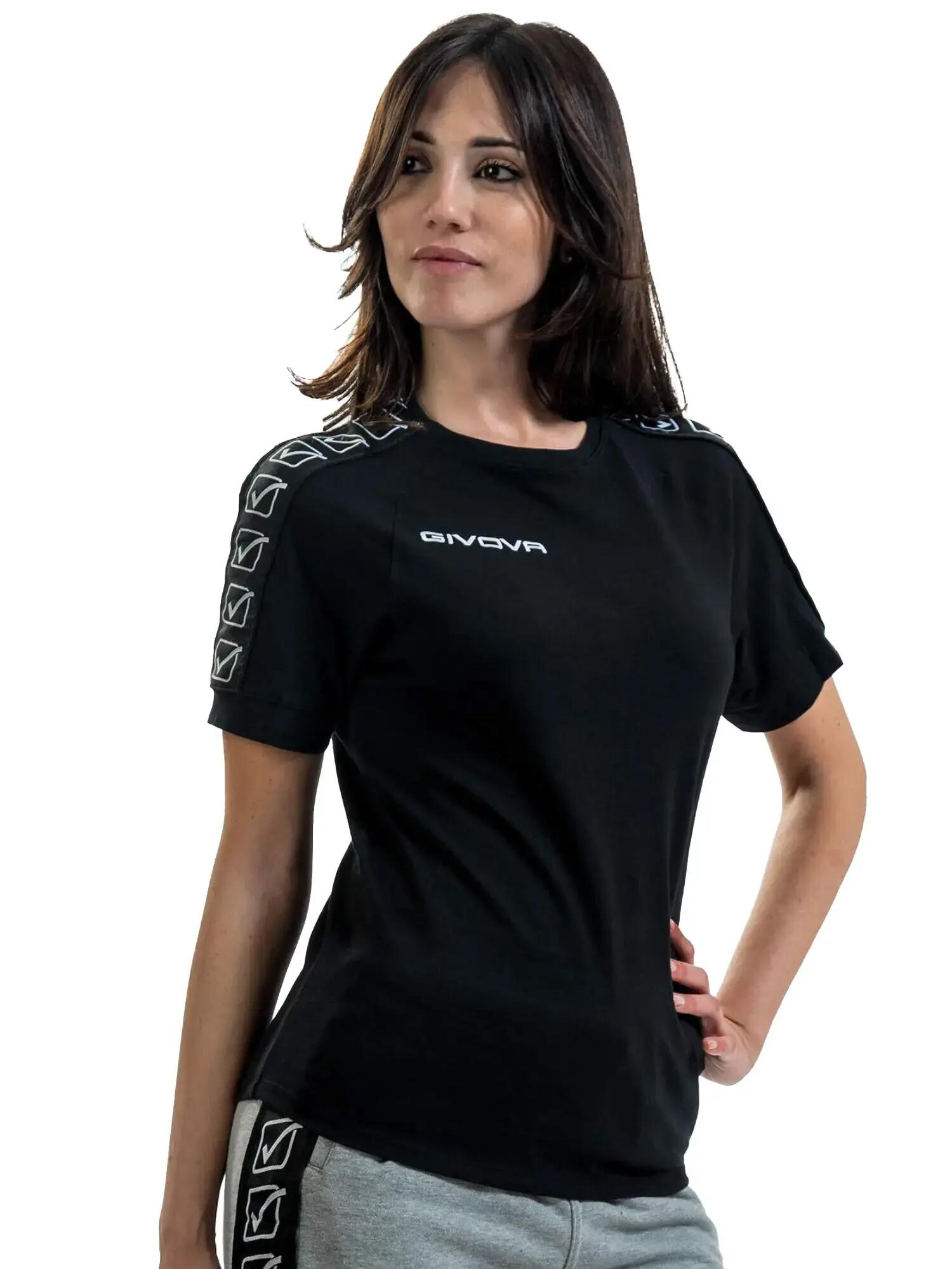 Givova Sport T-Shirt Preto M - Respirável, Confortável e Estiloso 2/5