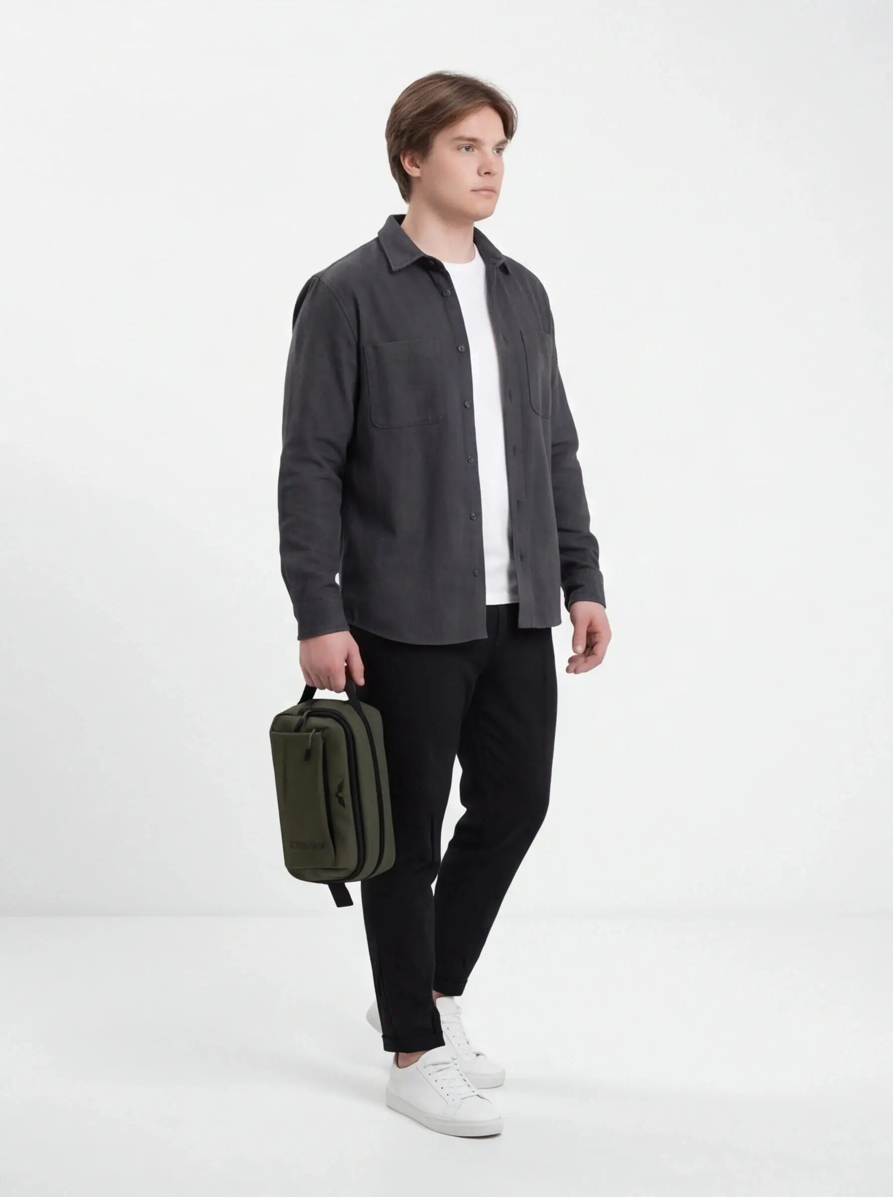 Trousse de toilette de voyage WINGS ROOK vert foncé 3/6