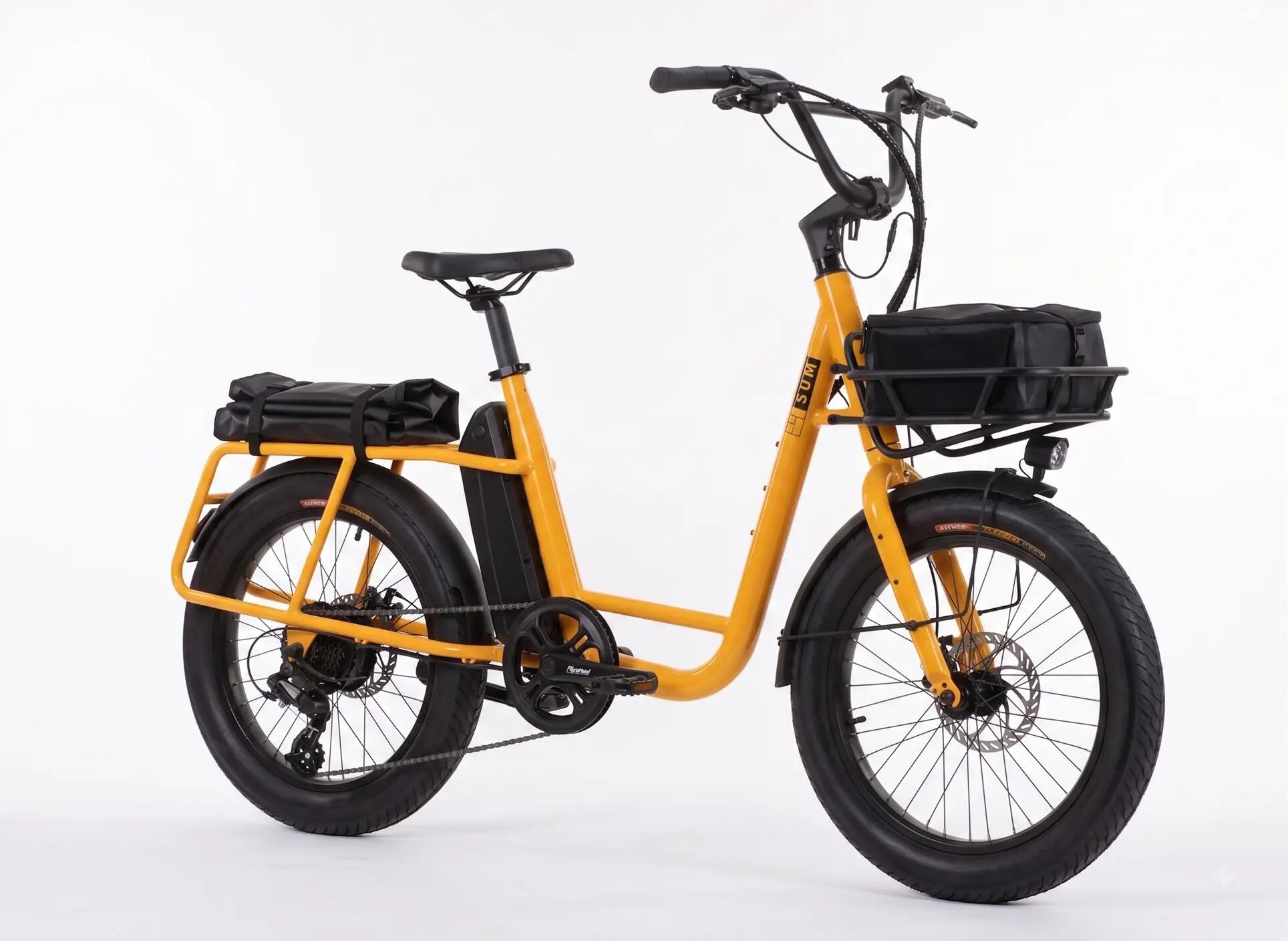 Bicicleta eléctrica compacta/bicicleta de carga SUM E-Cargo UCO de acero 2/4
