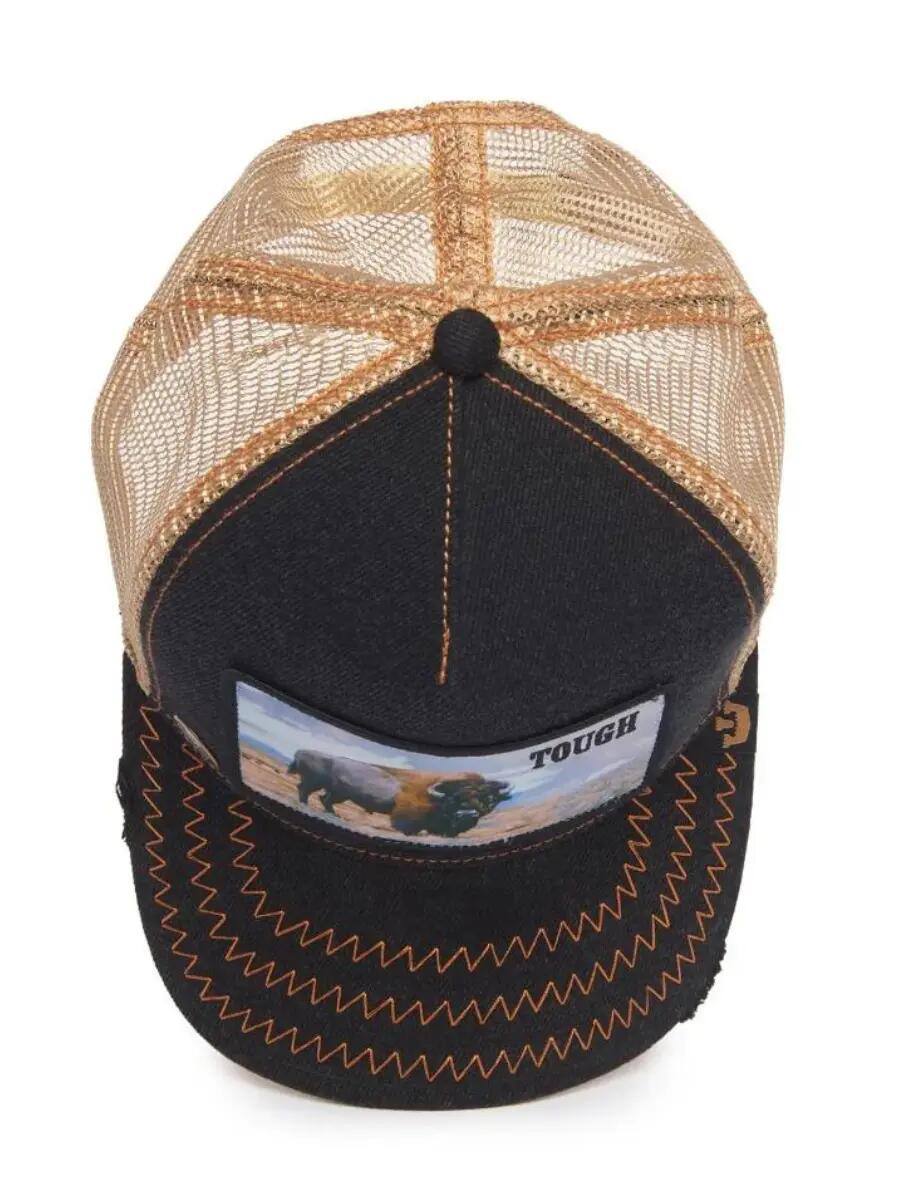 Boné - Monopatín - Unisex - Tough snapback ajustável - Black/Beige 4/6