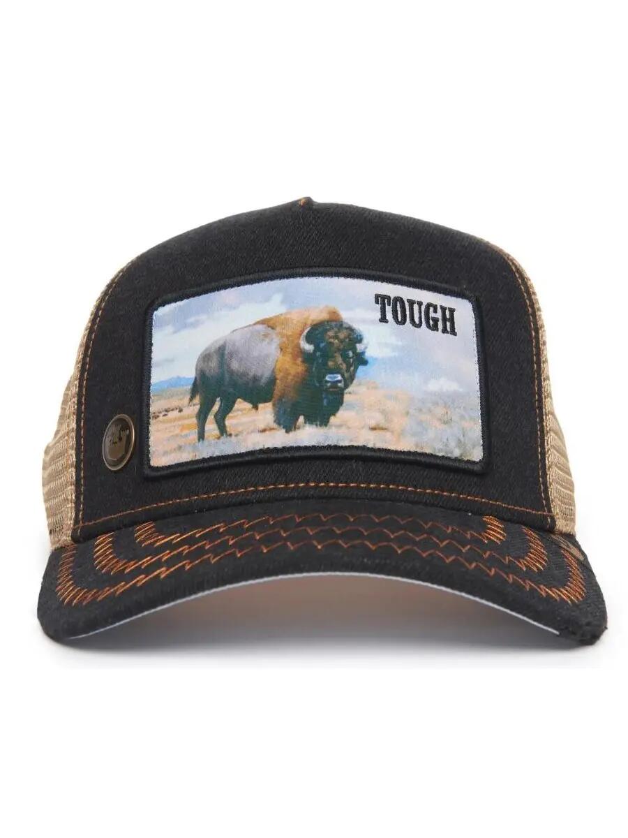 Boné - Monopatín - Unisex - Tough snapback ajustável - Black/Beige 2/6