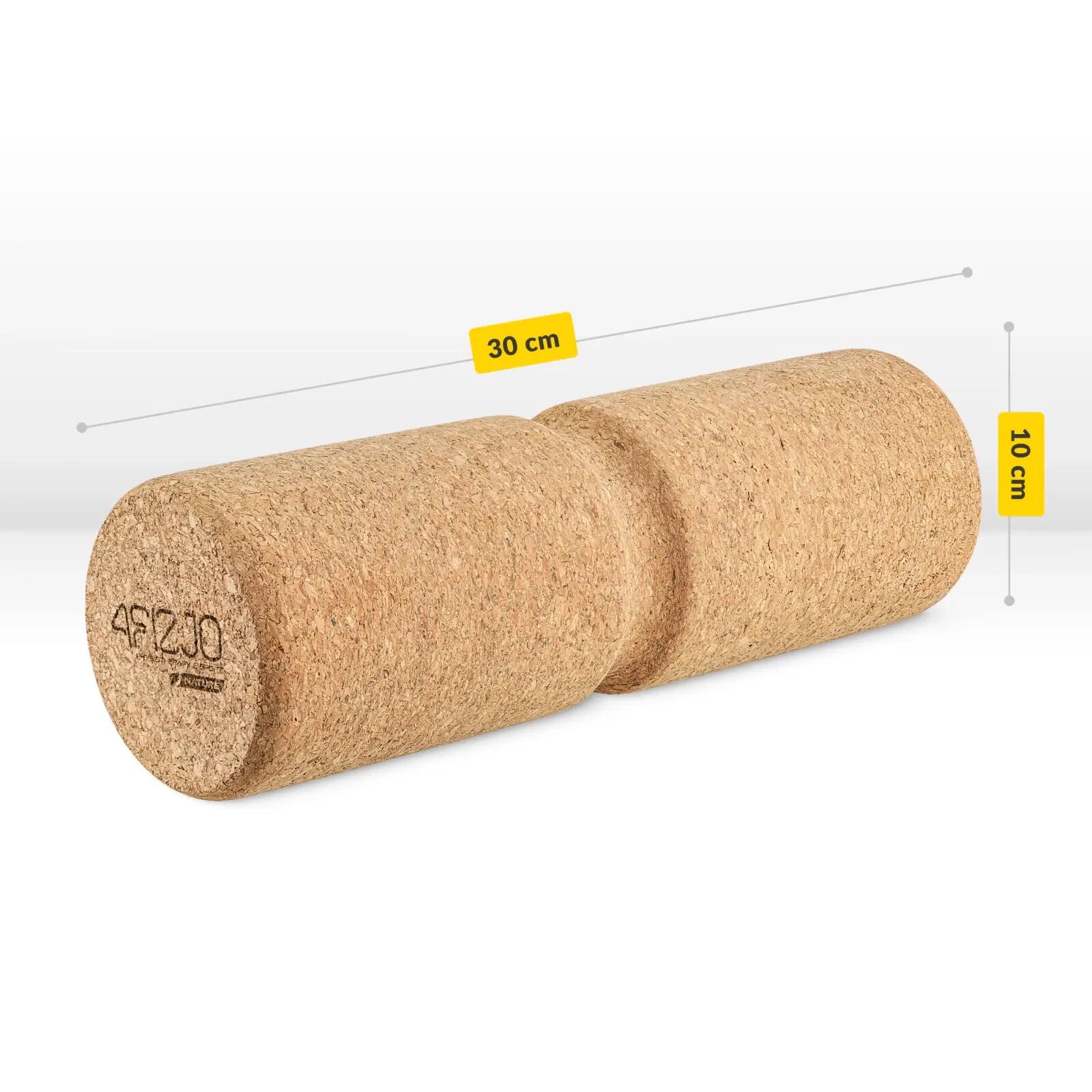 Tvarovaný korkový masážní roller 30 x 10 cm 4FIZJO 6/14