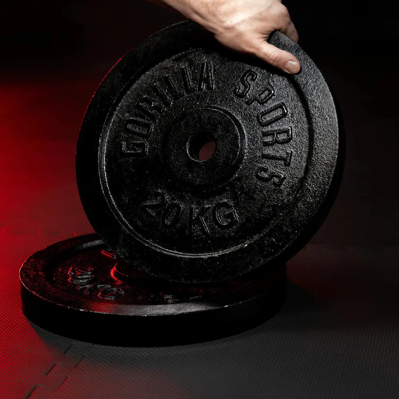 DISQUE DE MUSCULATION FONTE NOIR | DIAM 31MM | AU CHOIX DE 1,25KG À 30KG 6/7