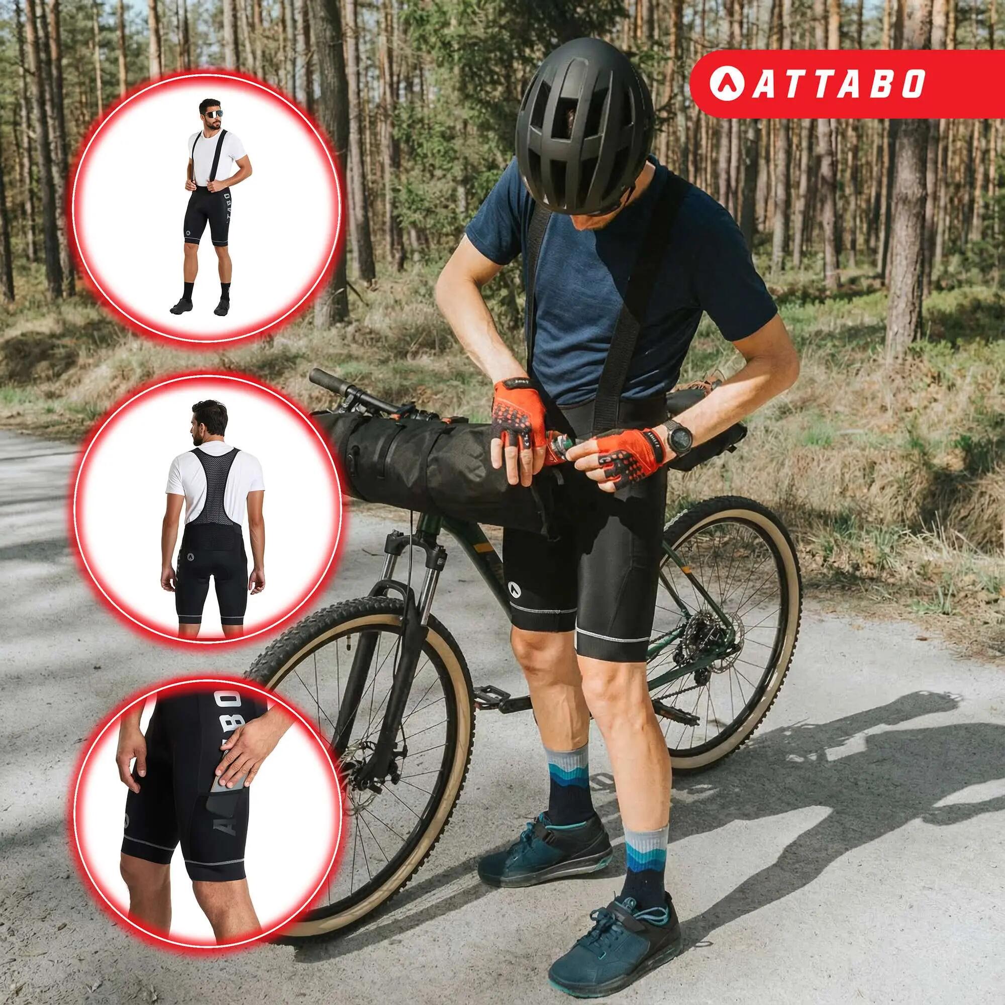 Spodenki rowerowe męskie ATTABO Kirun Pro Bib Shorts Cargo 3/7