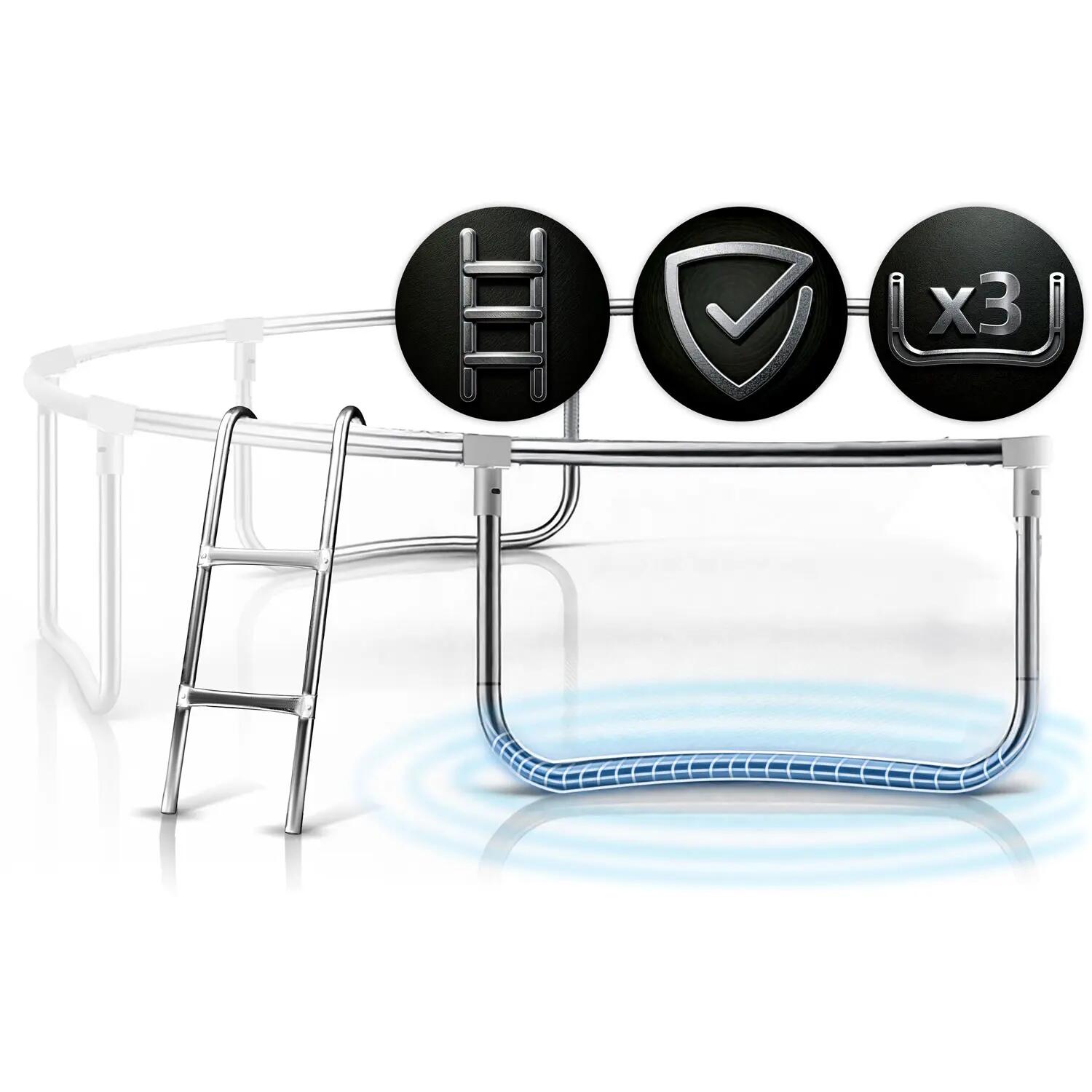 Trampolin Gartentrampolin Kindertrampolin Sicherheitsnetz Neo-Sport 252 cm 8FT 4/7